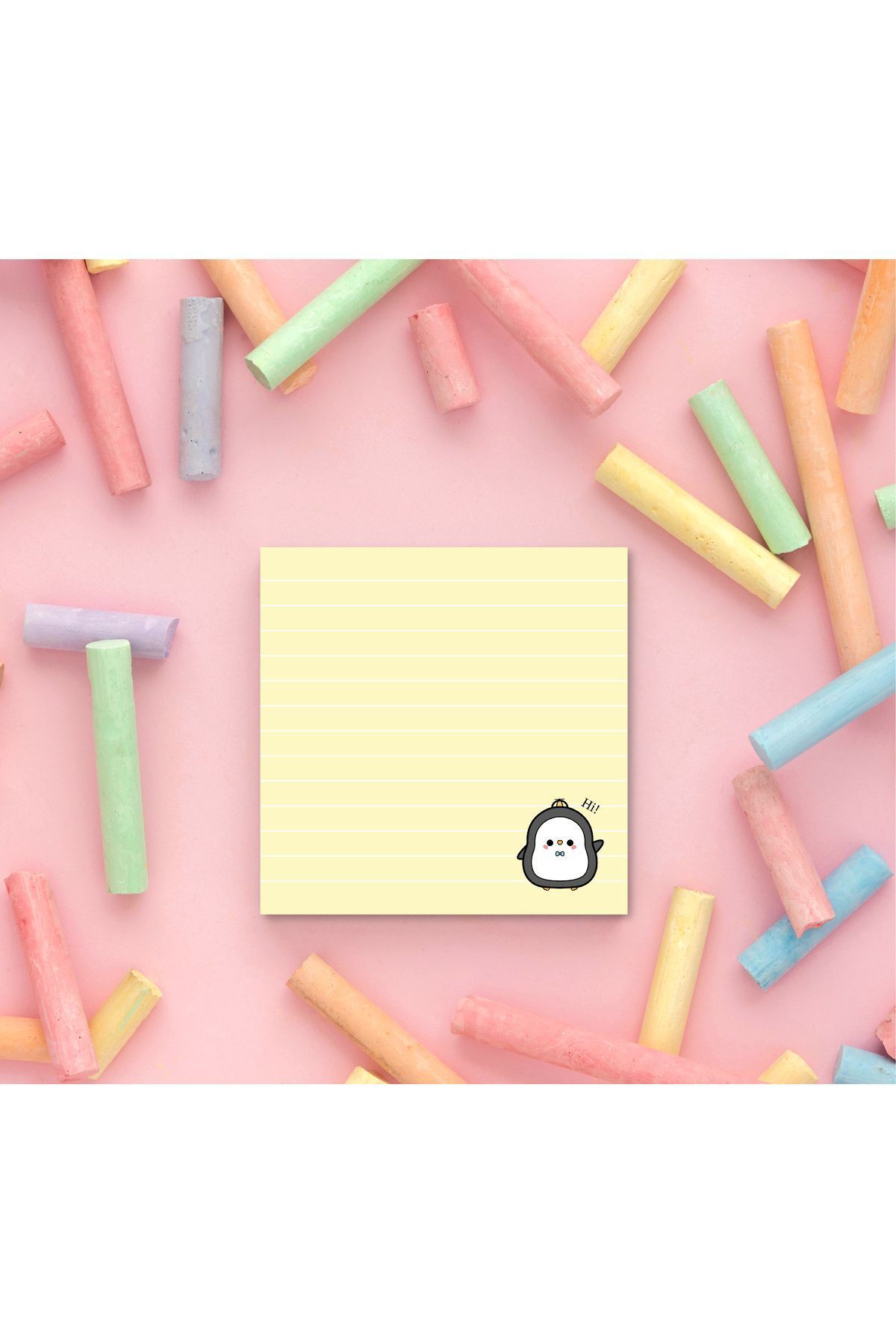 Pine Note-Set of 4 Striped Penguin Patterned Kawaii Memopad, Notepad, Memo Pad, Notebook, Planner 7