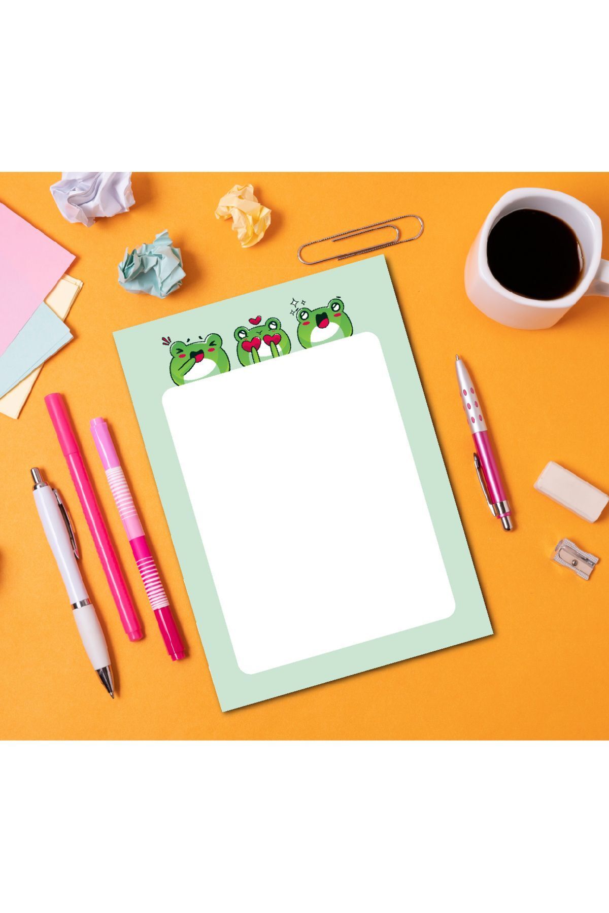 Pine Note-Kawaii Frog Patterned Notepad/Memopad/Planner/To Do List/Notebook/ A5 2