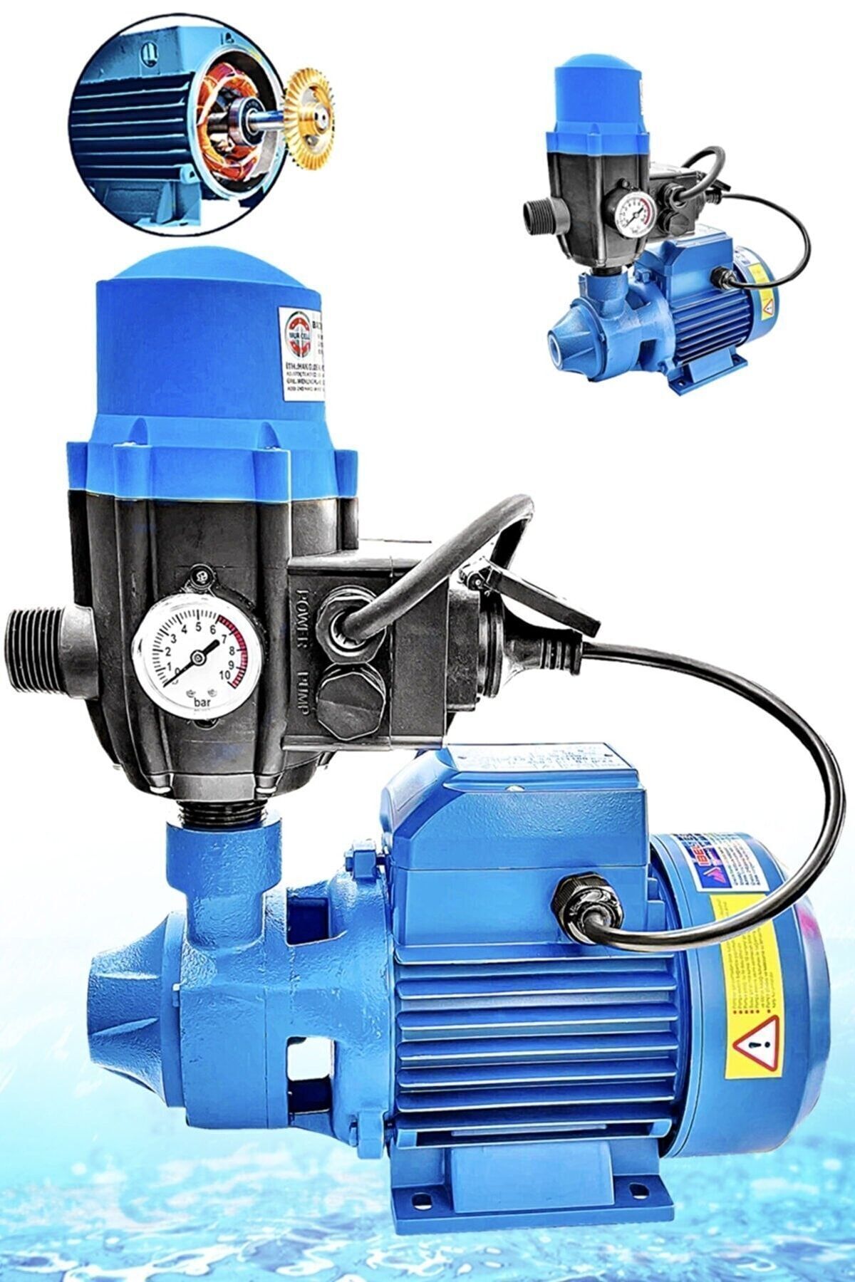 DYNAMİC MAX Dkm70 0.55 Kw 0.75hp Bakır Sargılı Paket Hidrofor Sistem Su Pompası Su Motoru 65 Mt