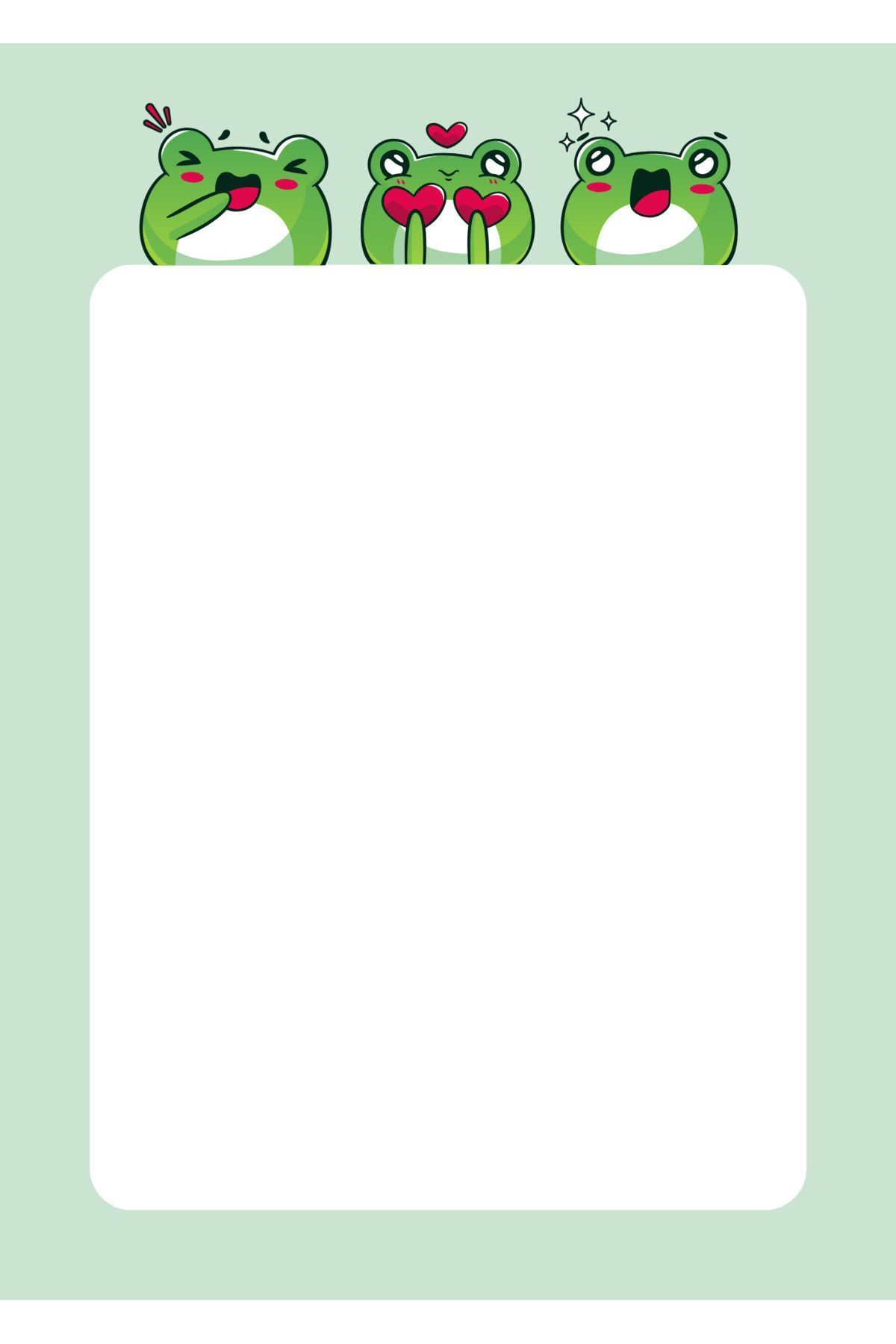 Pine Note-Kawaii Frog Patterned Notepad/Memopad/Planner/To Do List/Notebook/ A5 7