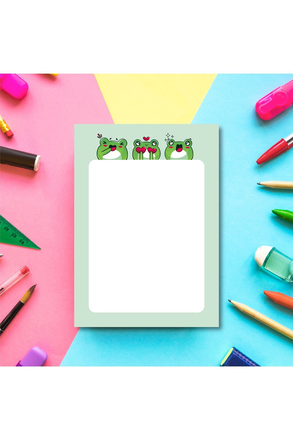 Pine Note-Kawaii Frog Patterned Notepad/Memopad/Planner/To Do List/Notebook/ A5 4
