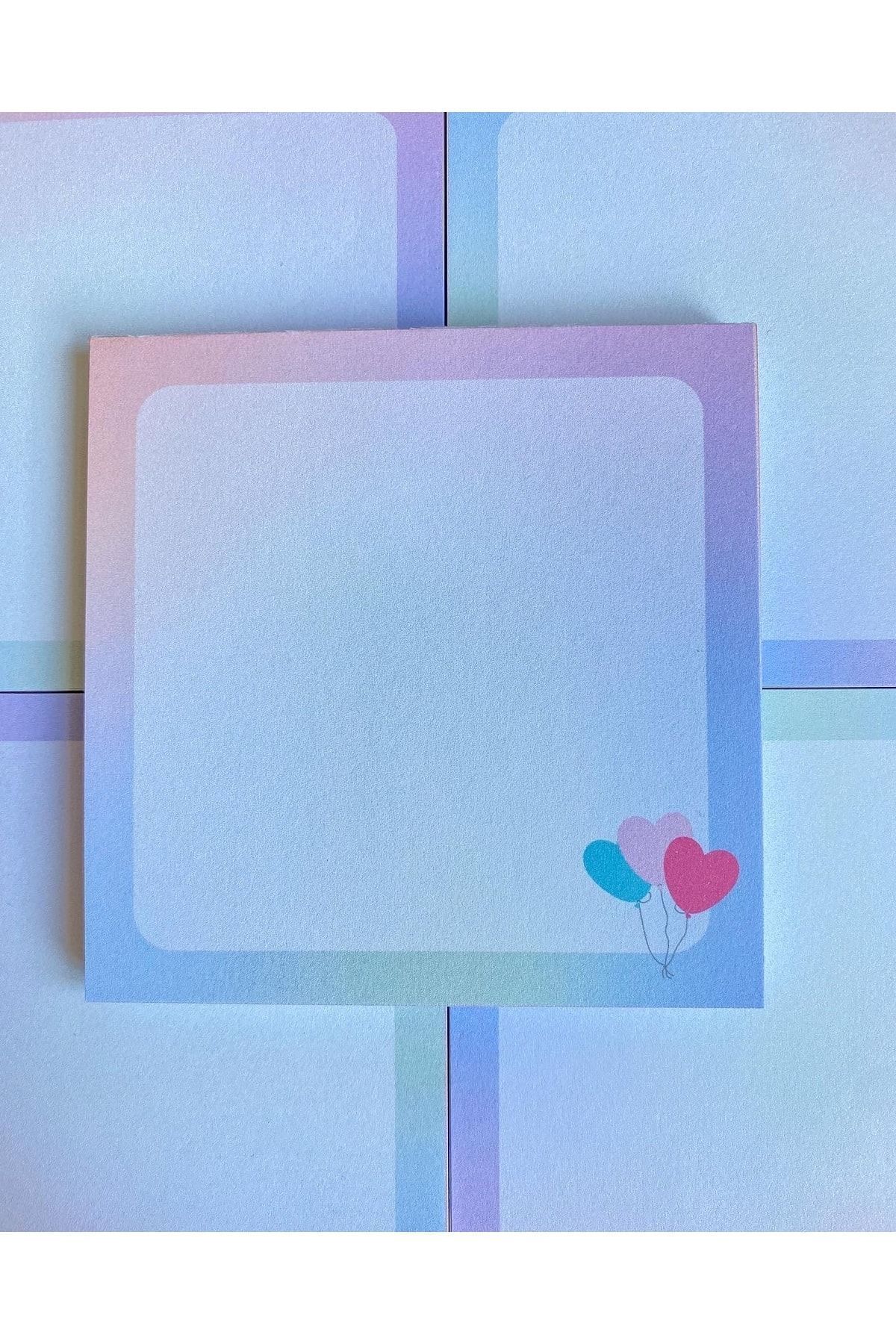 Pine Note-Hologram Heart Balloon Patterned Memopad Memo Pad Notebook Notepad Planner 4