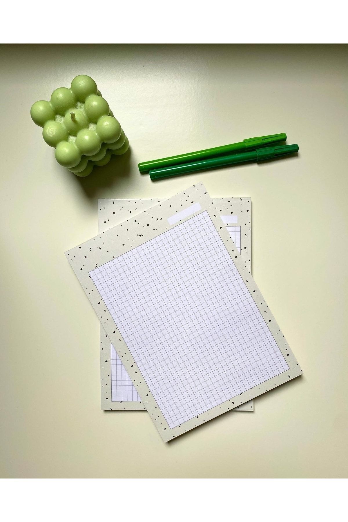 Pine Note-Checkered Green Patterned Planner/to Do List/notebook/notepad/memopad A5 2