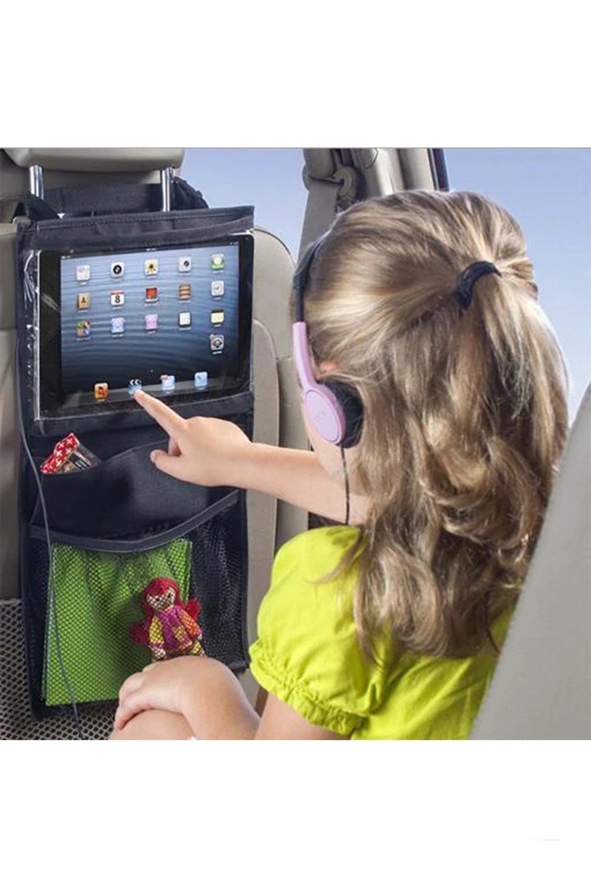 HASBY Araba Koltuk Arkası Tablet Telefon Tutucu Eşya Düzenleyici Araç Organizeri Koruyucu Kılıfı Organizer fotoğrafı 4 (önizleme)