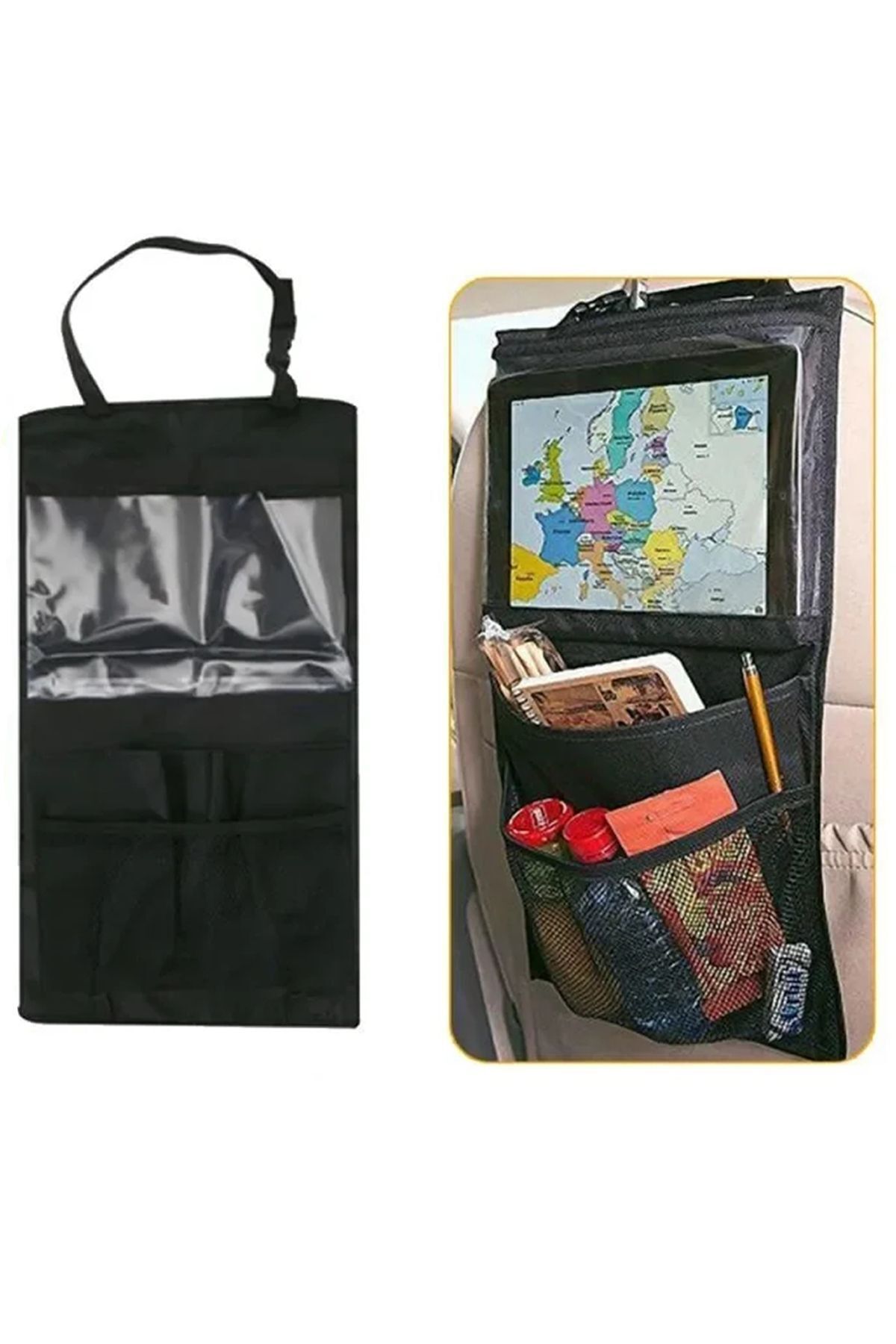 HASBY Araba Koltuk Arkası Tablet Telefon Tutucu Eşya Düzenleyici Araç Organizeri Koruyucu Kılıfı Organizer fotoğrafı 2 (önizleme)