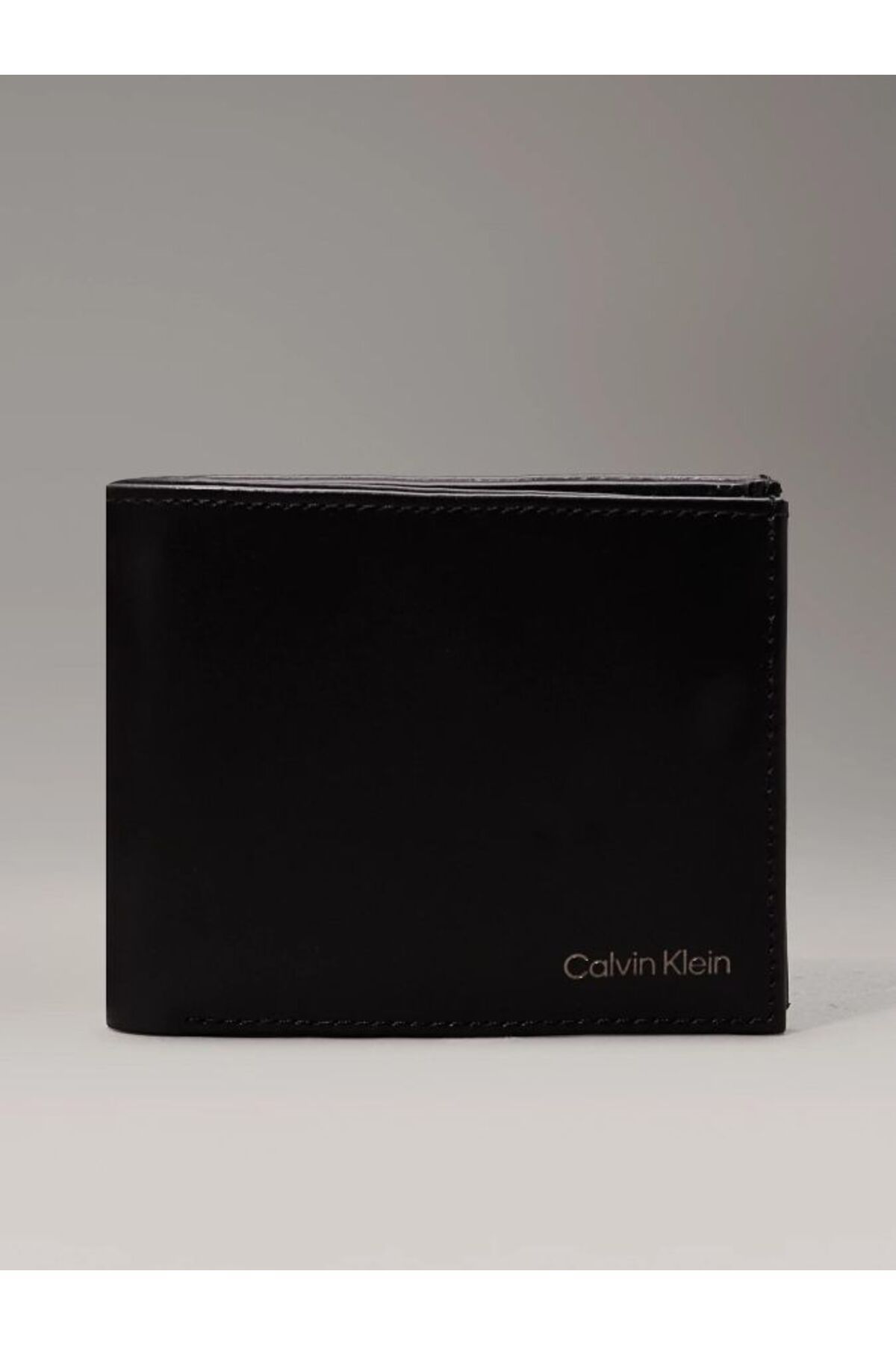 کیف پول مشکی مردانه آرم محفظه اسنپ برجسته سیاه K50K512076 beh Calvin Klein