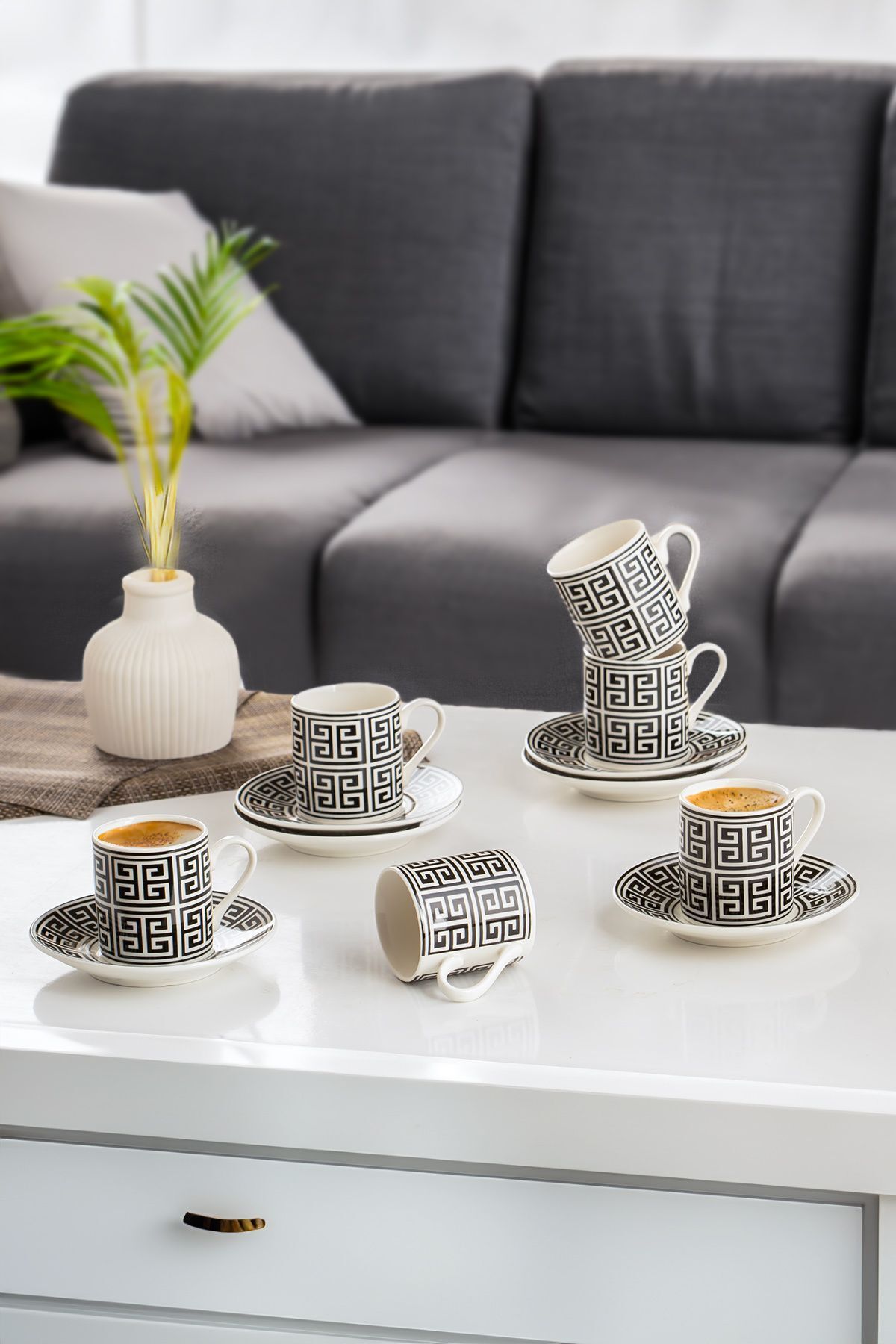 Porsima-Yx-01 6-Piece 12 Piece Turkish Coffee Cup Set 2