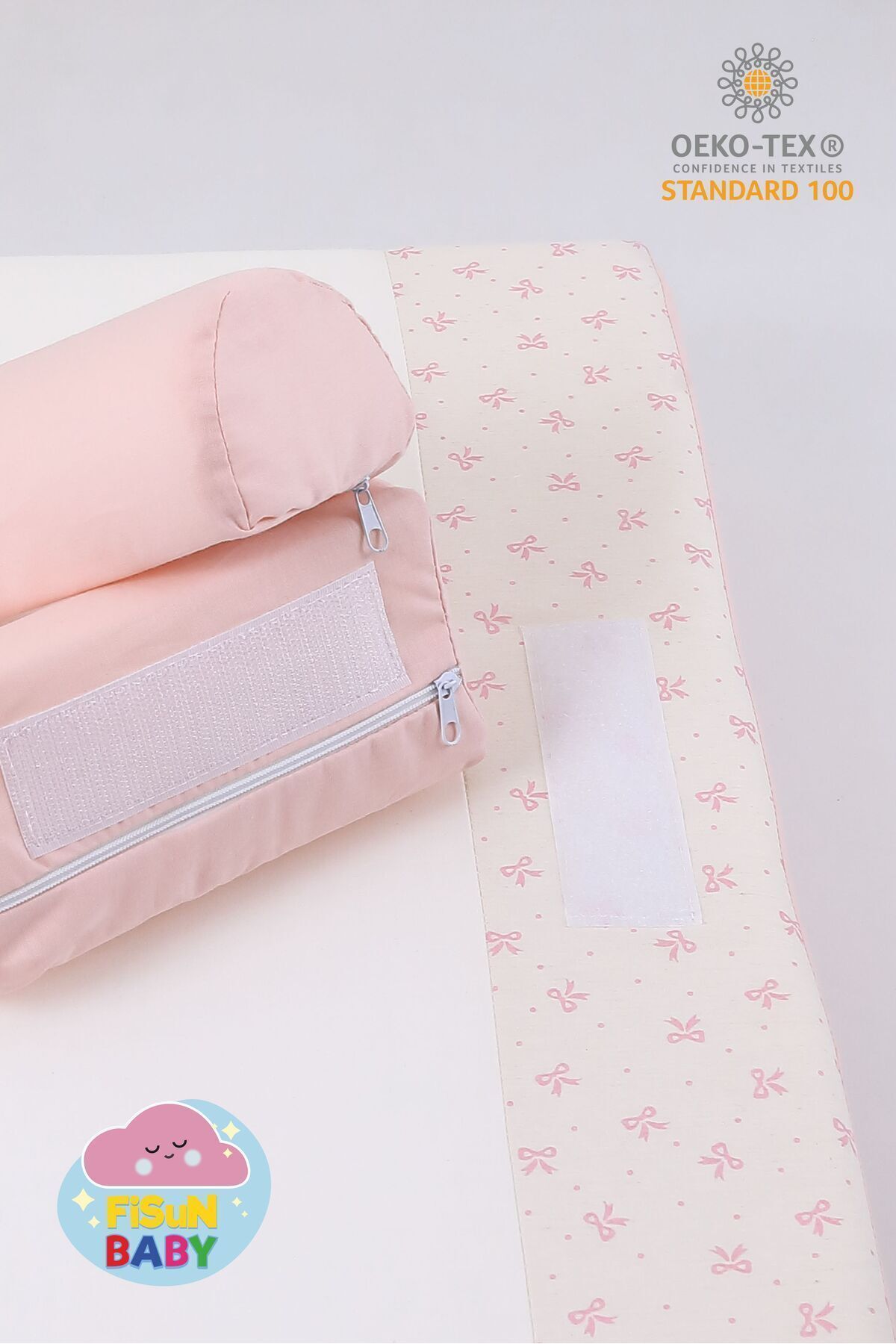 Fisun Baby Bebek Reflü Yatağı (PUDRA-FİYONK) Yıkanabilir Kılıflı, Ortopedik, Ana Kucağı fotoğrafı 4 (önizleme)