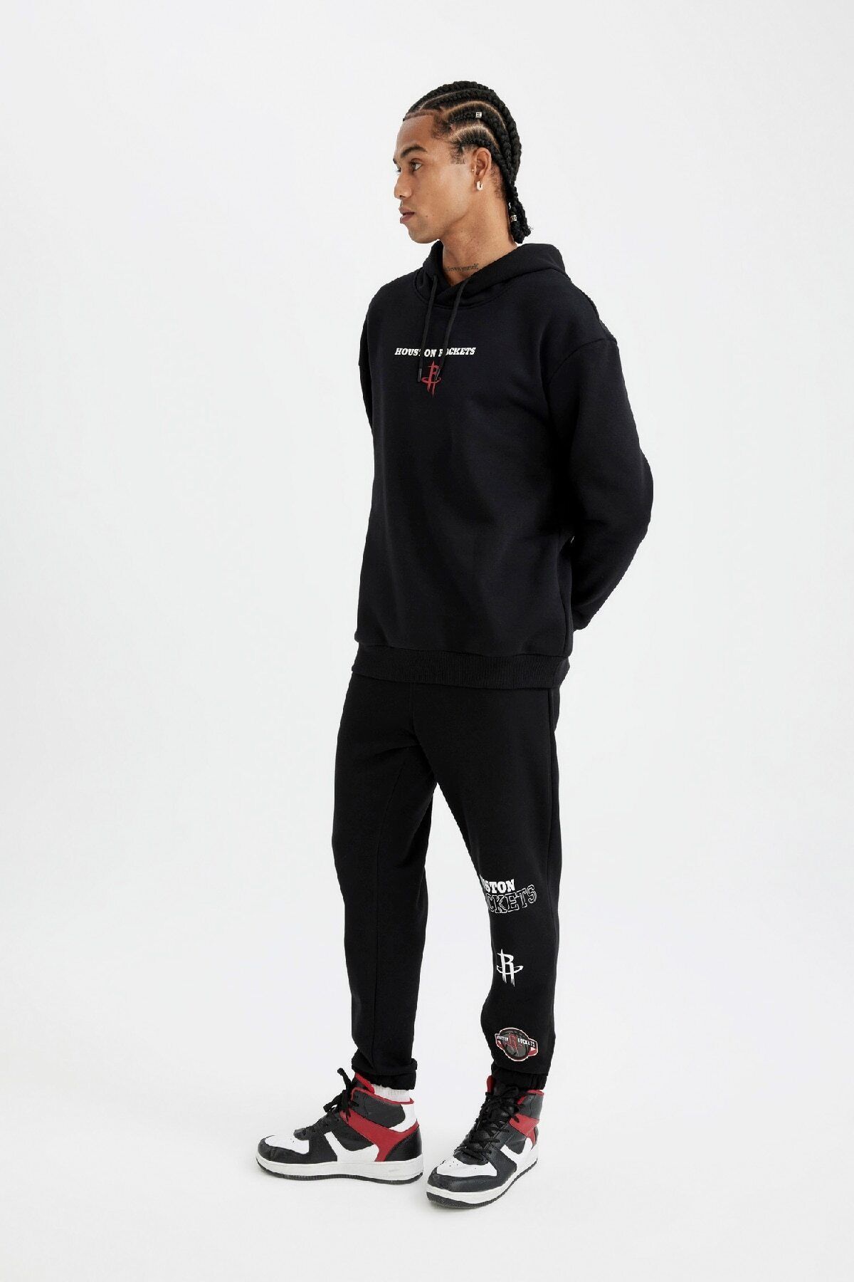 DeFacto-Nba Houston Rockets Standard Fit - Thick Jogger Sweatpants with Pockets and Straight Leg 2