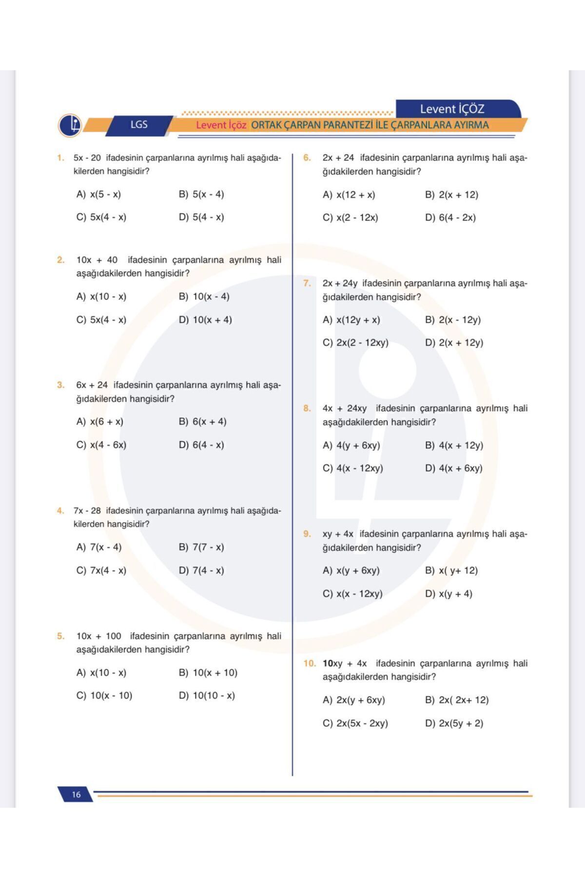 Lgs Matematik-lgs En En En Başlangıç Seti 4 Lü Set