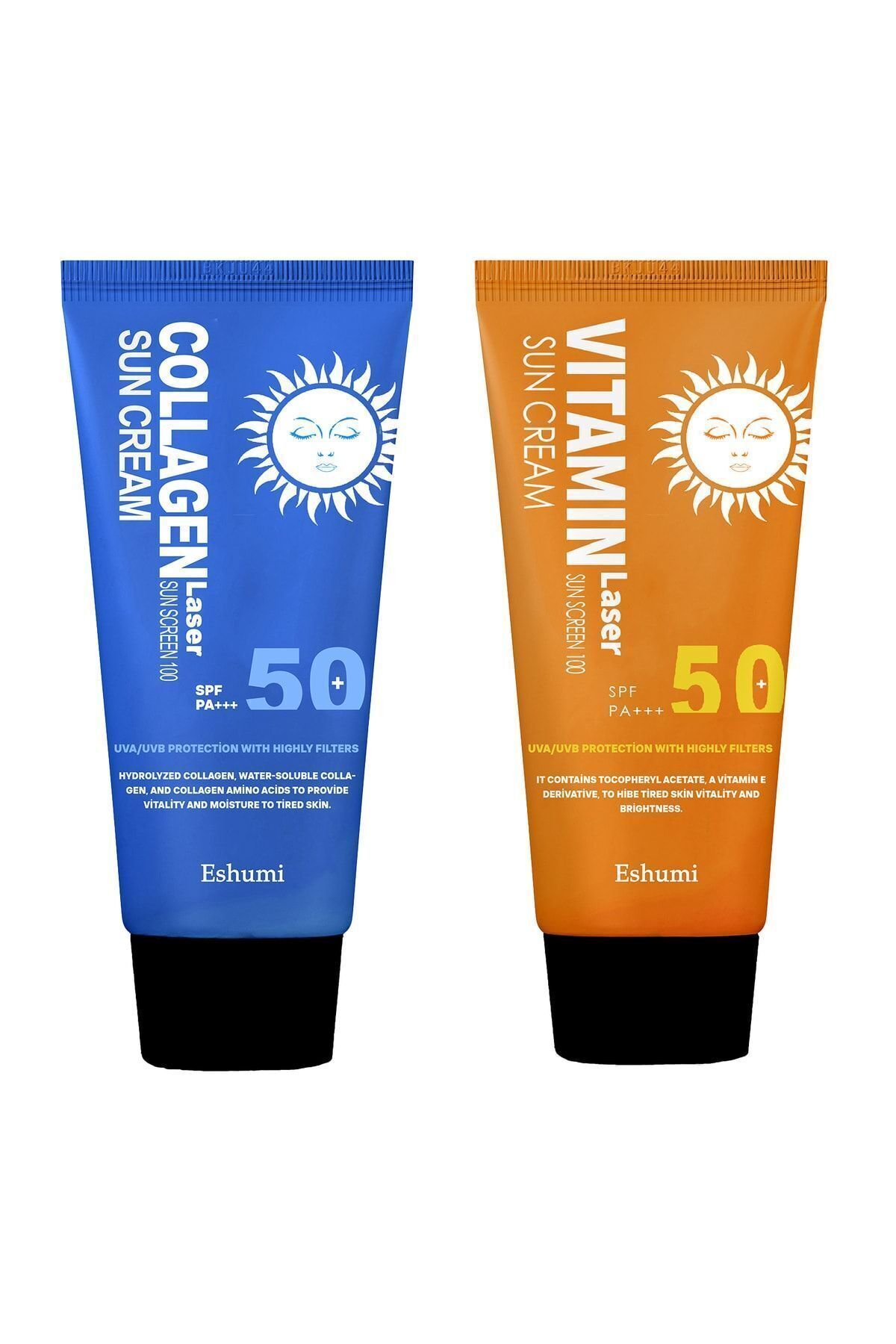 ESHUMİ Yüksek Koruyucu Spf 50+ Pa+++ Kolajen Ve Vitamin 2'li Güneş Kremi Seti