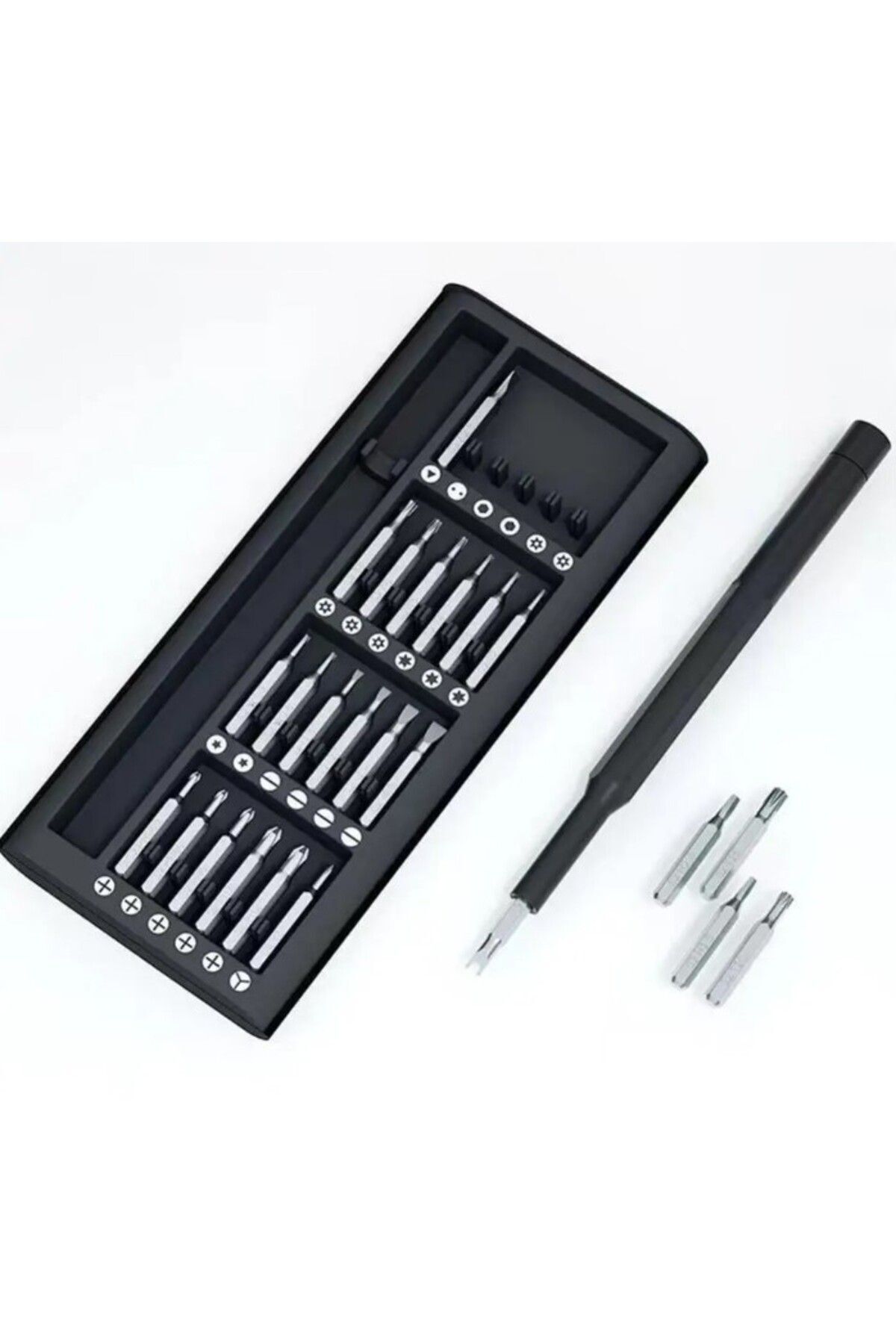 Toptanhane 25 Parça Çok Fonksiyonlu Hassas Tornavida Seti Özel Kutulu Taşınabilir Profesyonel Tornavida Seti