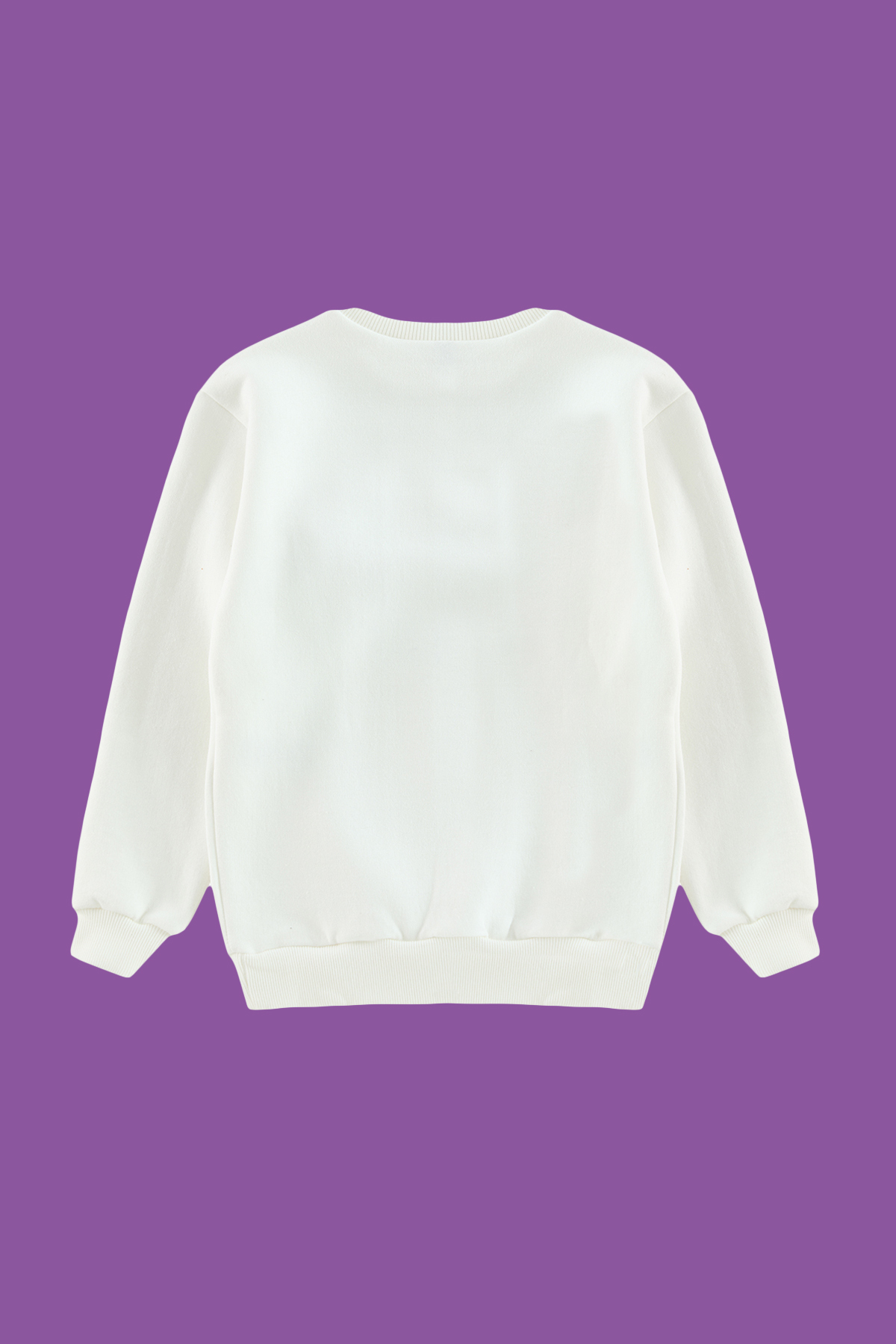 Trendyolmilla  Ekru Pamuklu Çiçekli Kız Çocuk Regular Örme Sweatshirt TKDAW25SW00020 - Görsel 3