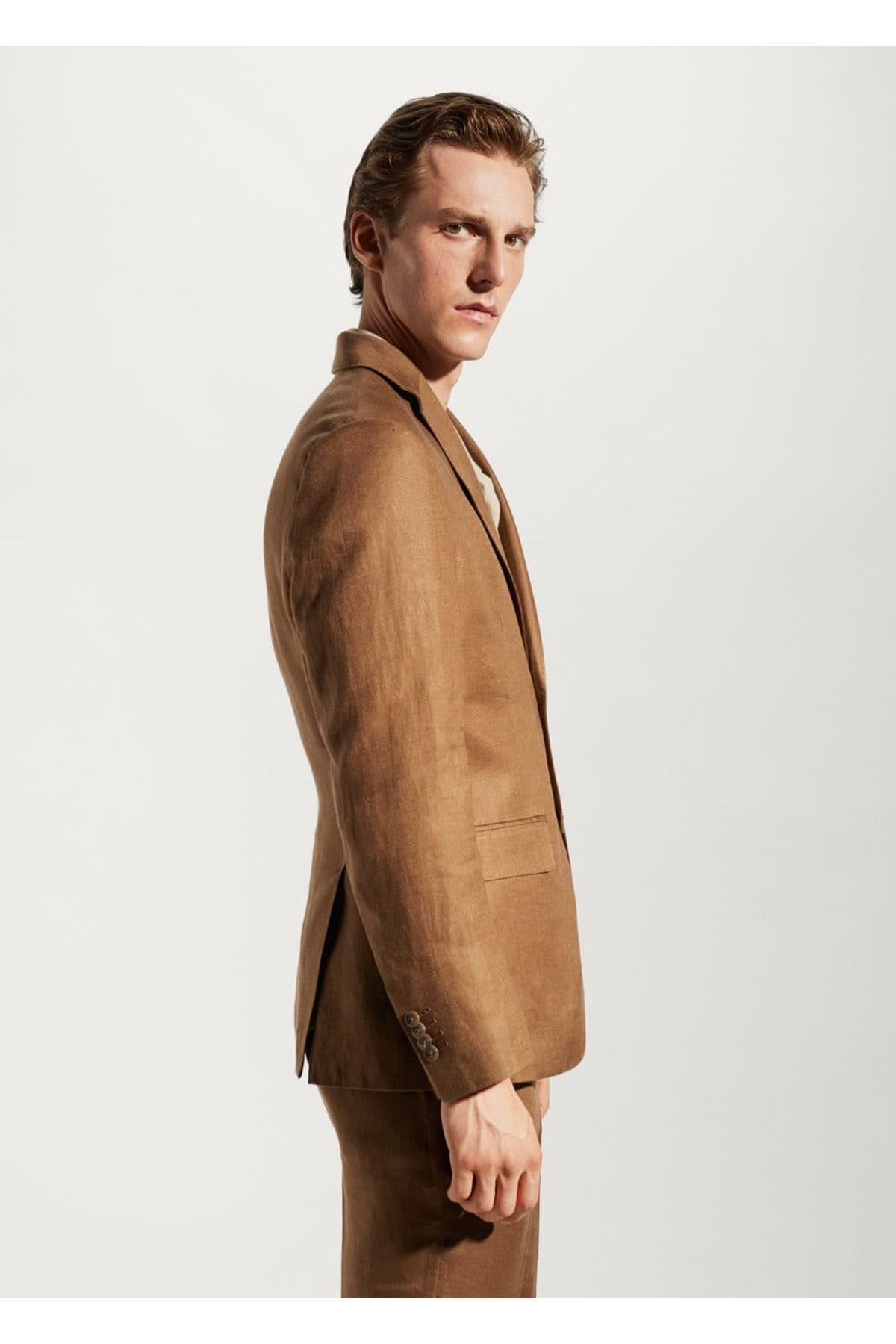 ژاکت مردانه قهوه ای منگو | 47005607 اورجینال - تصویر 7