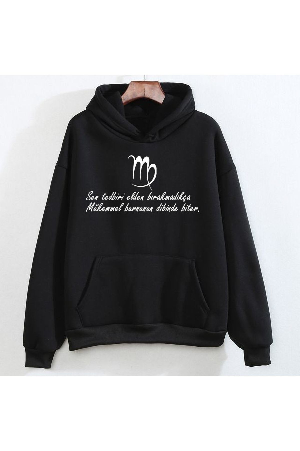 swOzz Hanorac Negru Unisex Cu Zodia Fecioară Unisex - M