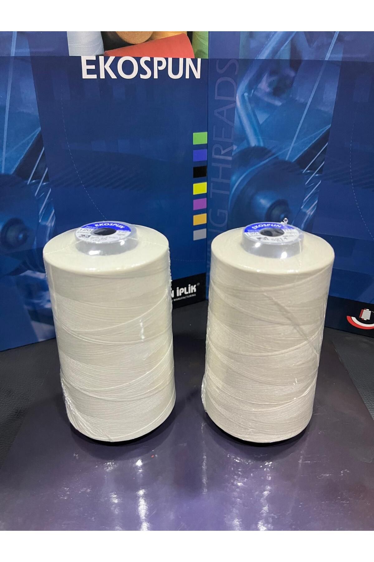 AYHANMAK-Set of 2 Sewing Thread 120 No 5000m Polyester Ekospun, High Strength, Ultra Quality 2