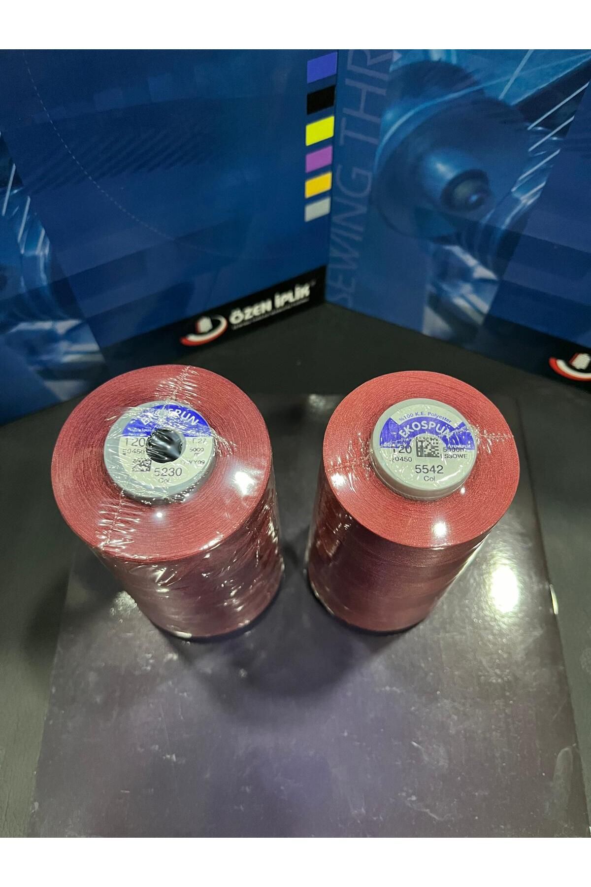 AYHANMAK-Set of 2 Sewing Thread 120 No 5000m Polyester Ekospun, High Strength, Ultra Quality 3