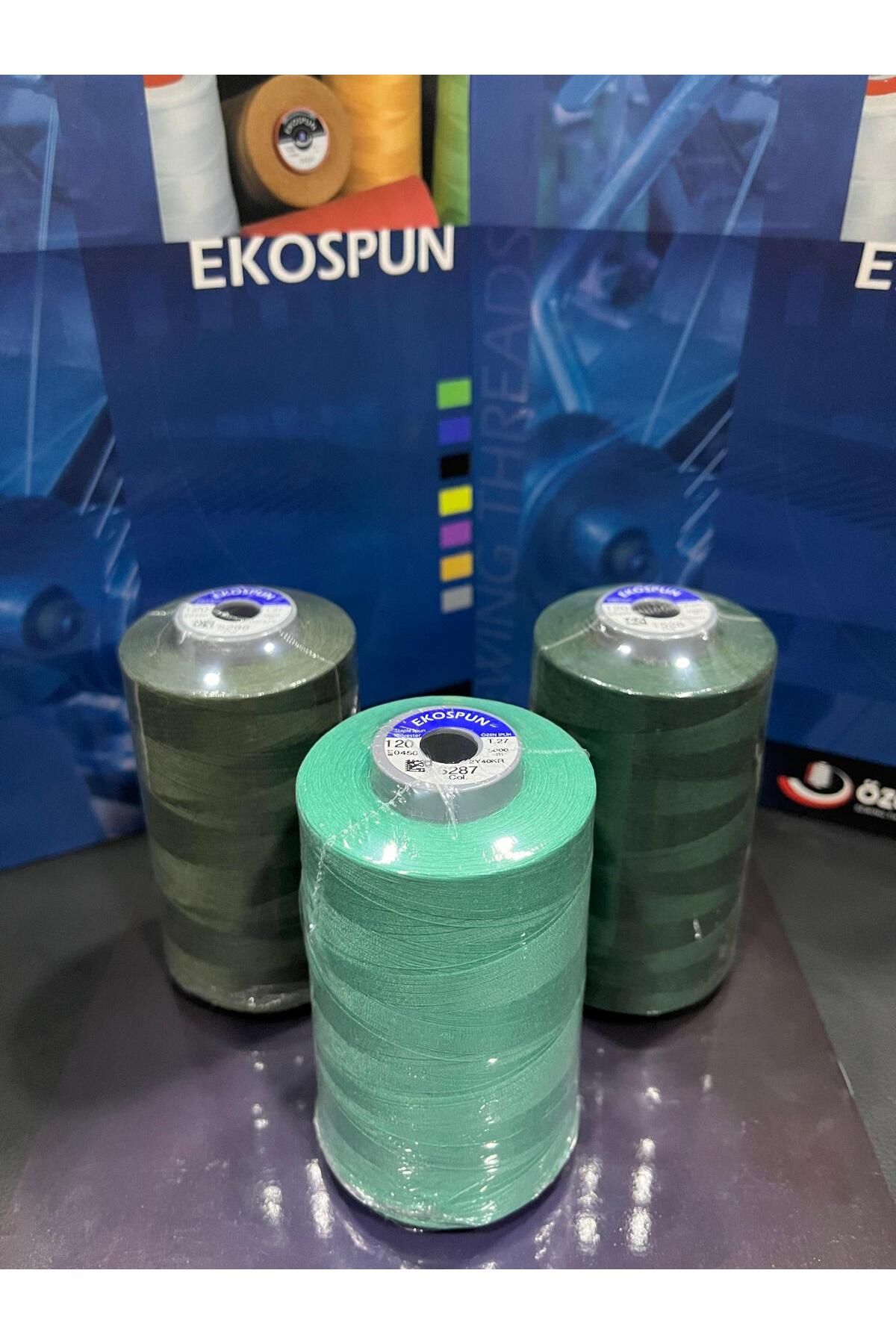 AYHANMAK-Set of 3 Sewing Thread 120 No 5000m Polyester Ekospun, High Strength, Ultra Quality 2