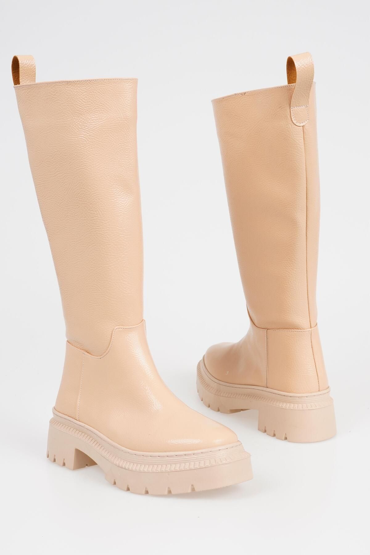 CZ London-Schnürsenkellose Damenstiefel mit dicker Zehensohle 3