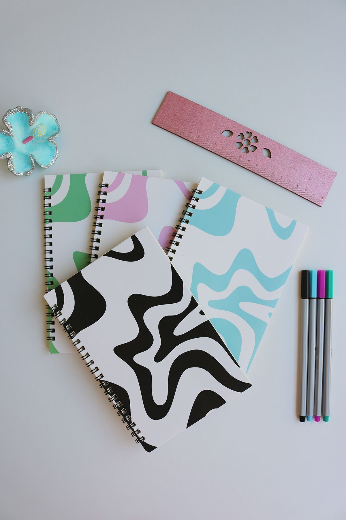 Nice Notes-4-piece Lined Series - 13x19.5 Cm Lined, Spiraled 50 Sheets Notebook Set 2