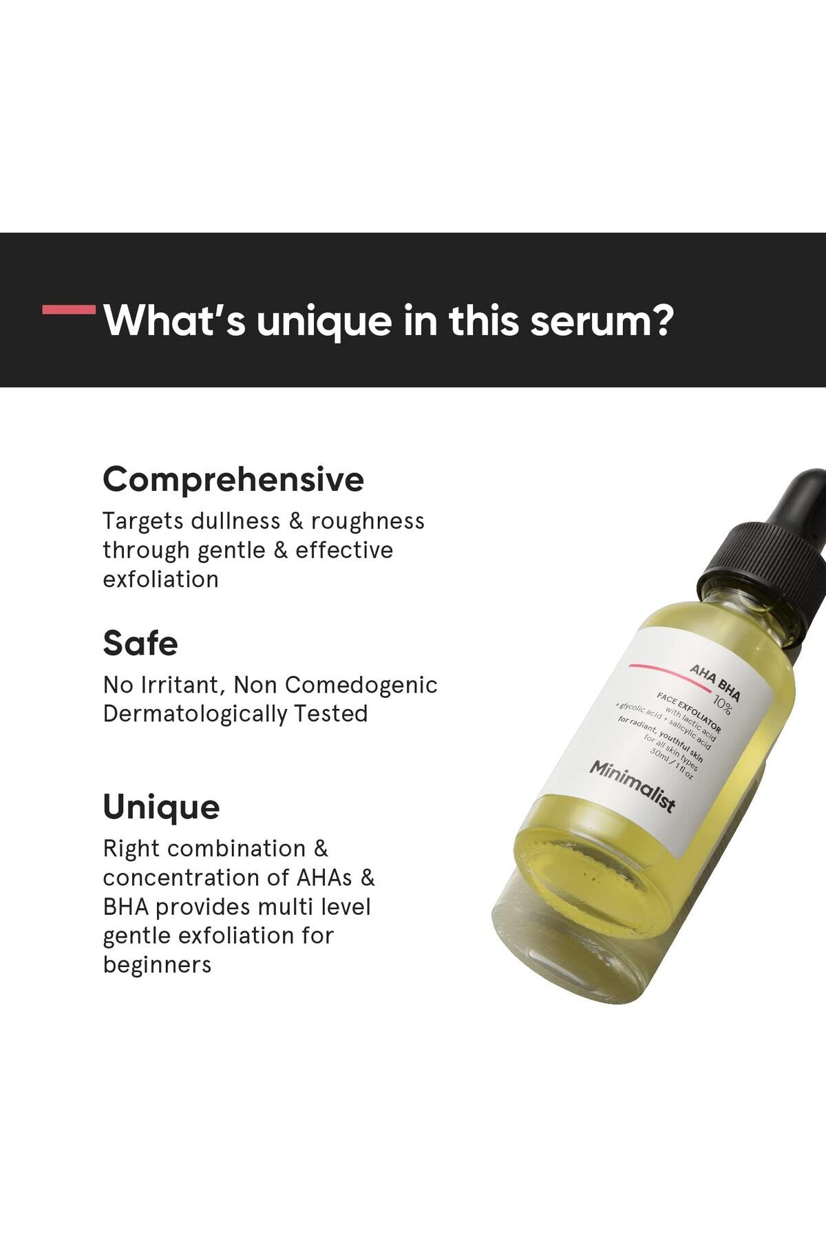 Minimalist-AHA 25% + PHA 5% + BHA 2% Peeling Solution for Glowing Skin, Smooth Texture & Pore 30Ml 3