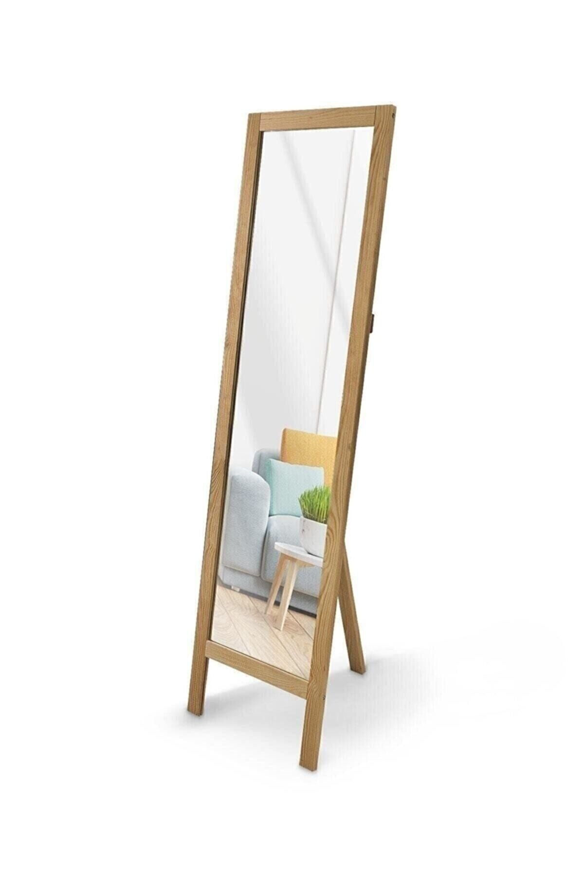 Standing Full-Length Mirror Solid Wood 41x145cm (unpainted Completely Natural