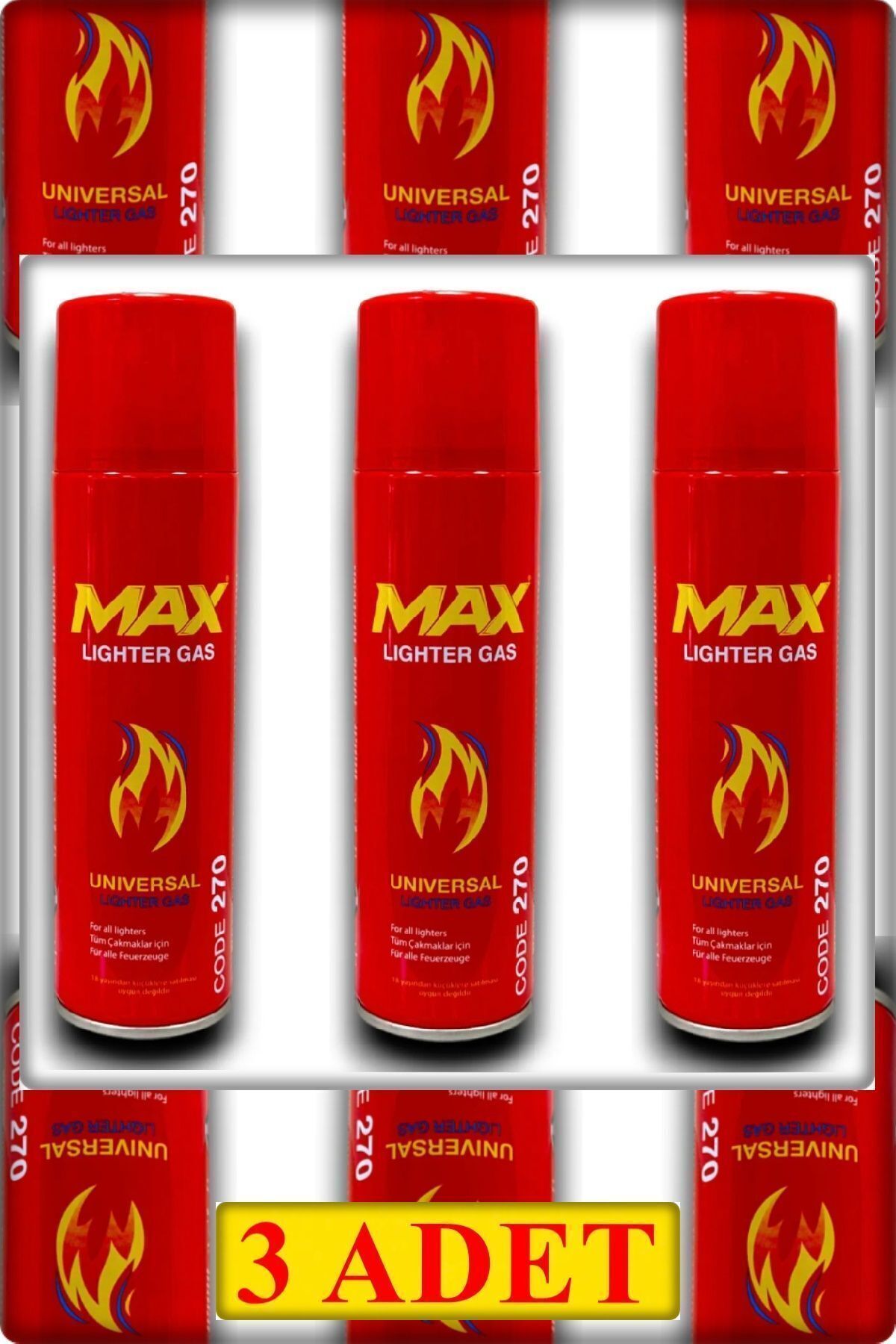 TAN EXPRESS Max Çakmak Gazı 270 Ml 3 Adet