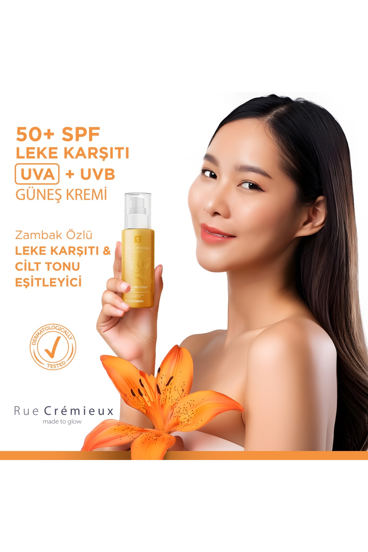 Rue Cremieux Leke Karşıtı Ve Nemlendirici Spf 50 Zambak Özlü Güneş