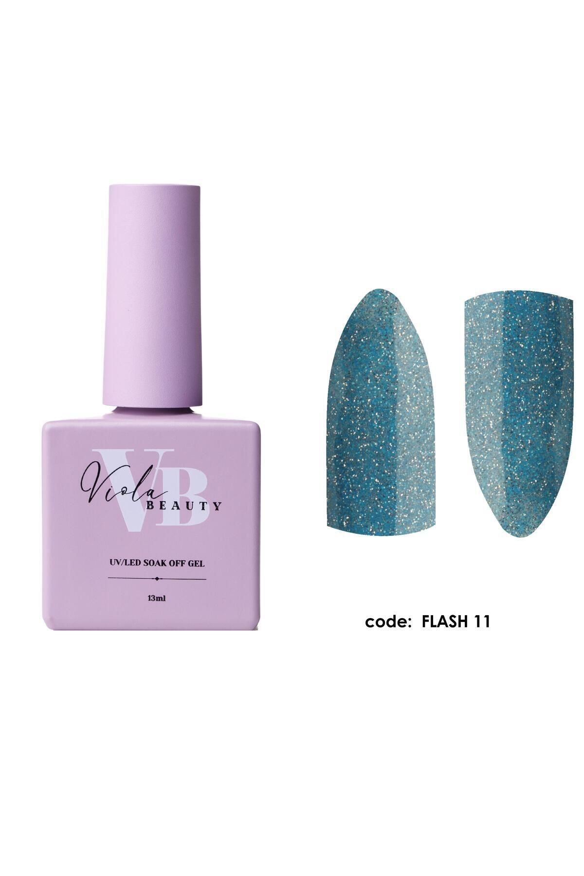 بطری های جدید 13 میلی لیتری 13 میلی لیتری لاک ناخن دائمی براق منعکس کننده نور فلاش VIOLA BEAUTY