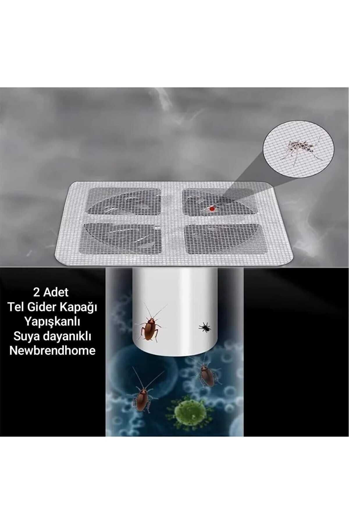 tozlupazar Banyo Duş Gider Süzgeci Gider Kapağı 2 Adet Saç Küvet Drenajı Duş Tahliye Kapağı 10x10Cm Yapışkanlı
