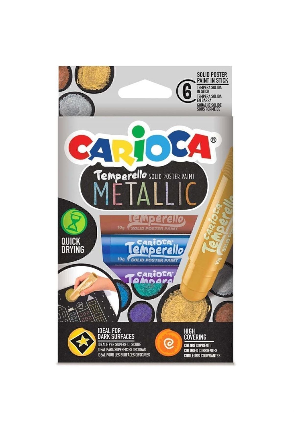 Genel Markalar Carioca Temperello Poster Boya Kalemi Stick Metalik 6 Renk 42674