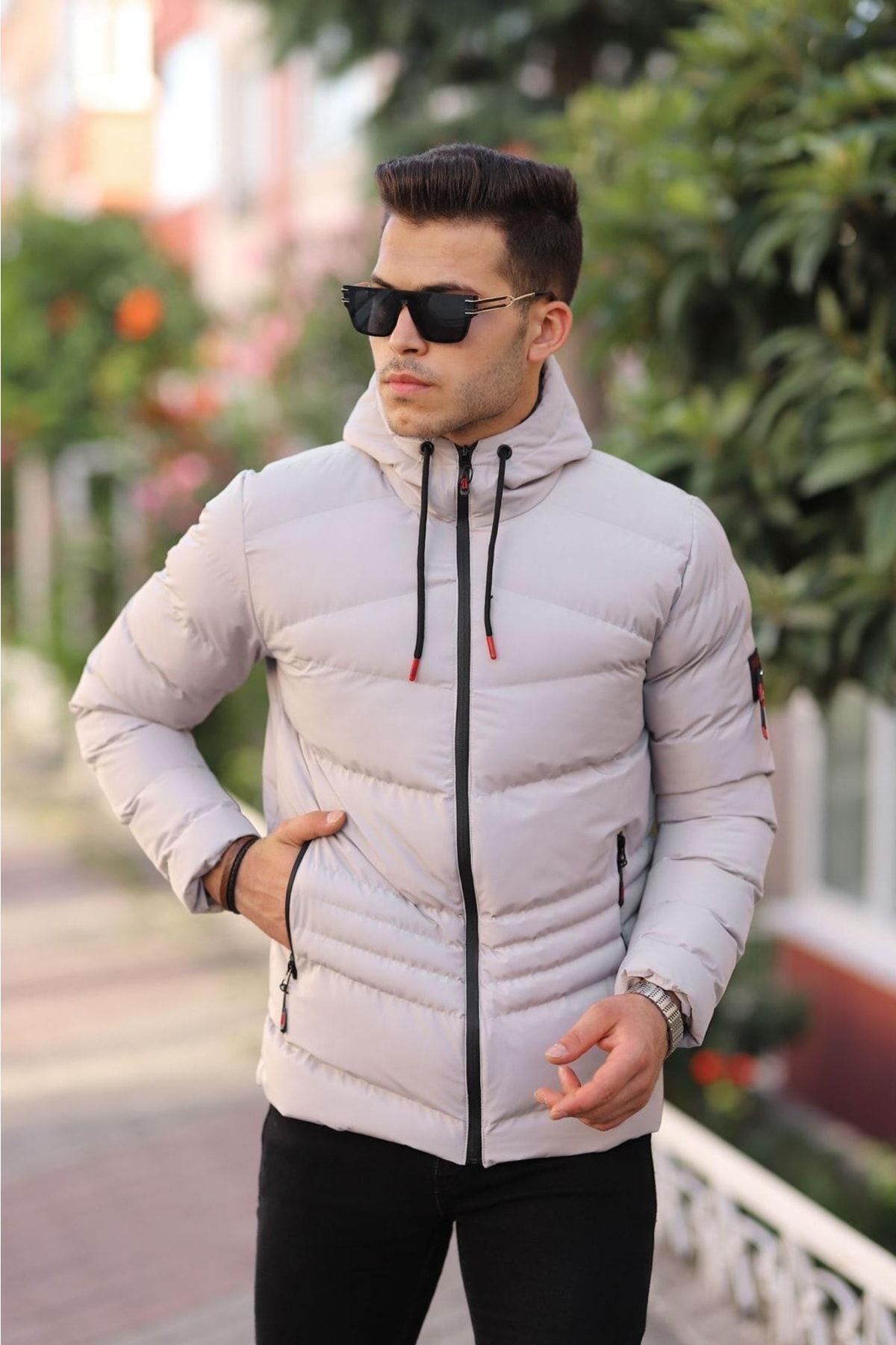 Boymen-Palton de iarnă cu glugă pentru bărbați rezistent la apă și vânt 2