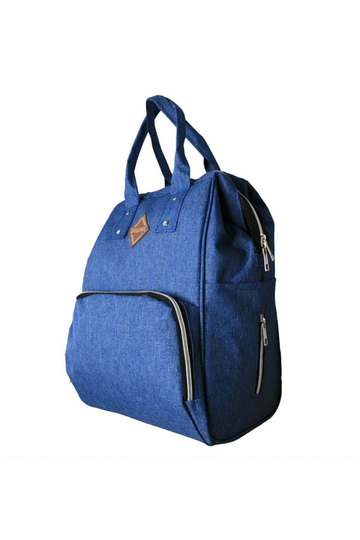 Bagimoo Anne Bebek Bakım Sırt Çantası Biberon Termoslu Sıvı Geçirmez Bebek Çantası Kot fotoğrafı 5 (önizleme)