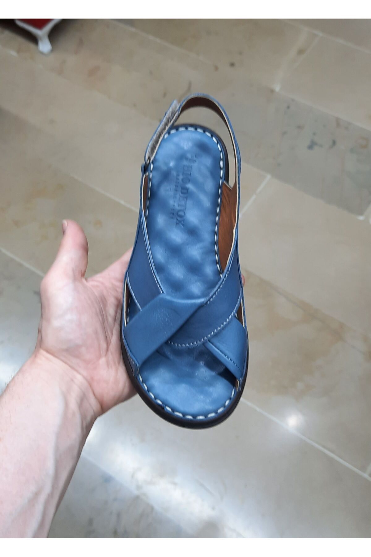 صندل زنانه آبی Belox | SND100015 اورجینال - تصویر 3