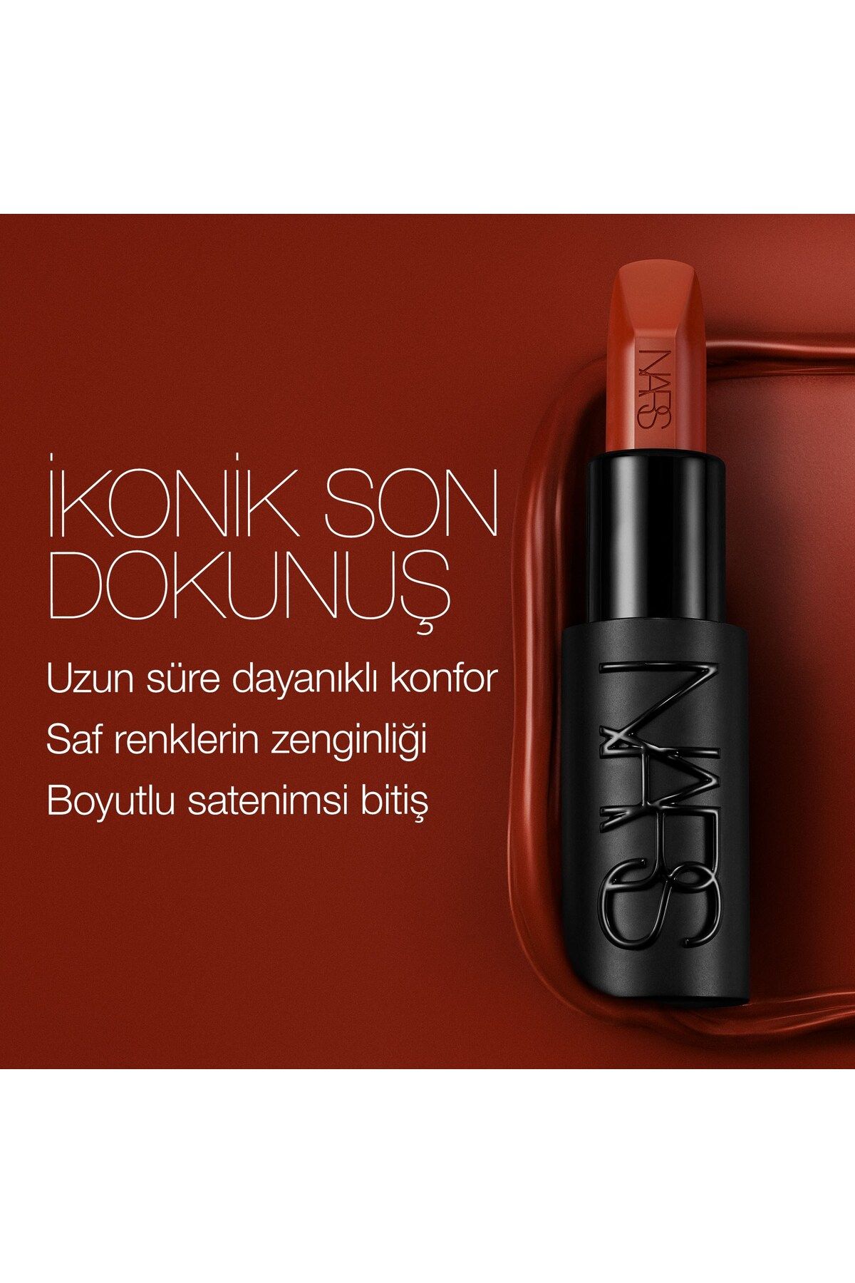 Nars-Explicit Lipstick - 3.8 G Hyaluronic Acid Satin Finish Lipstick Core Comfortable Use 7