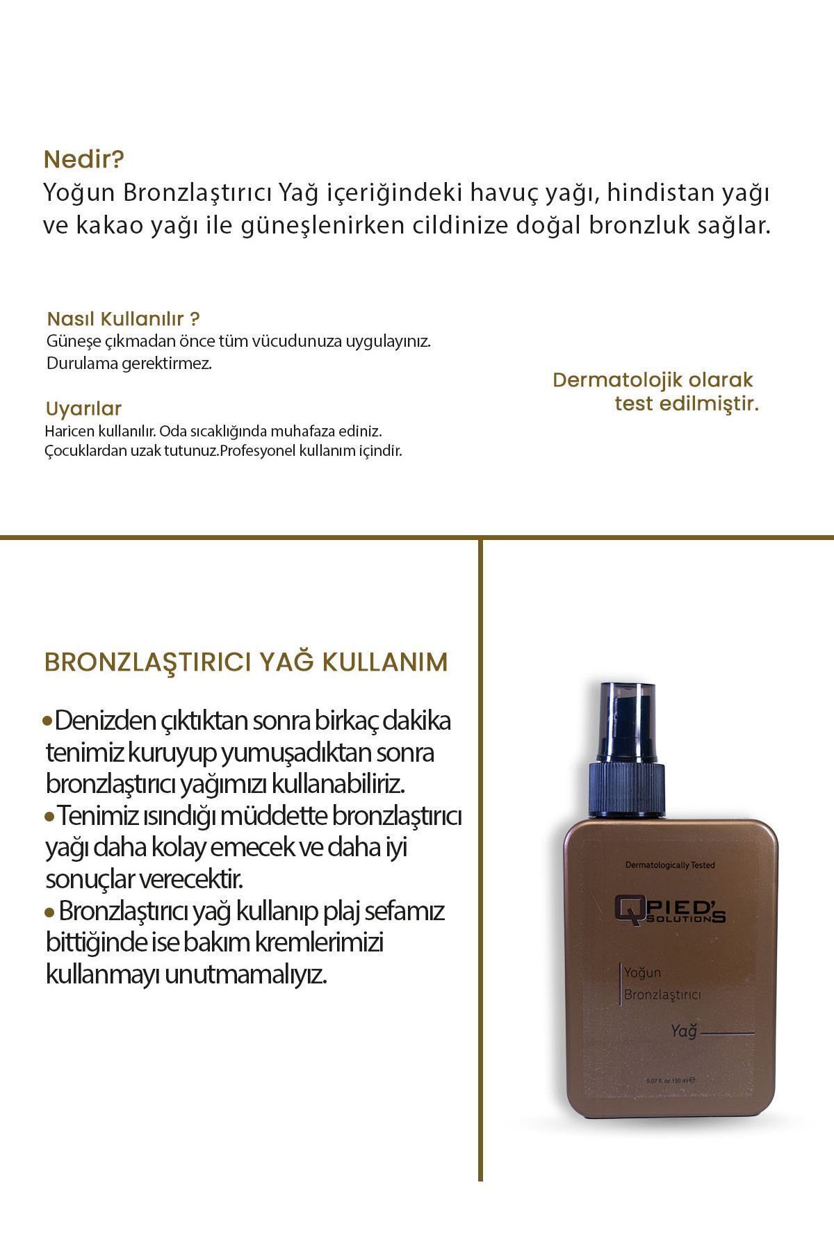ضد آفتاب 50+ SPF و روغن معطر ملیسا با خاصیت برنزینگ شدید Qpieds Solutions