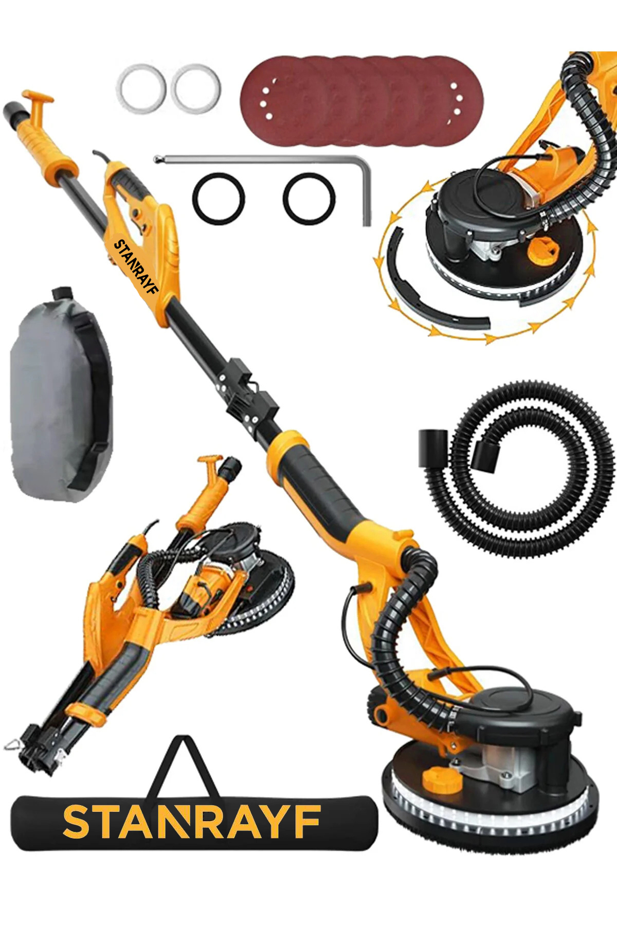 stanrayf Alman 6000 W Led Işıklı Bakır Sargı Alçıpan Duvar Zımpara