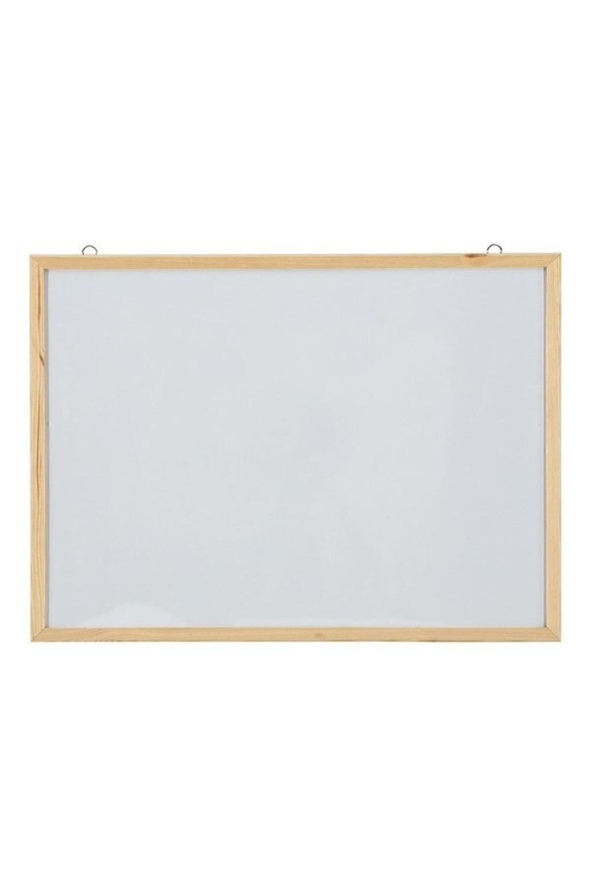 İnterpano-45*60 Wooden Framed Laminated Surface D. Mounted White Writing Board 1
