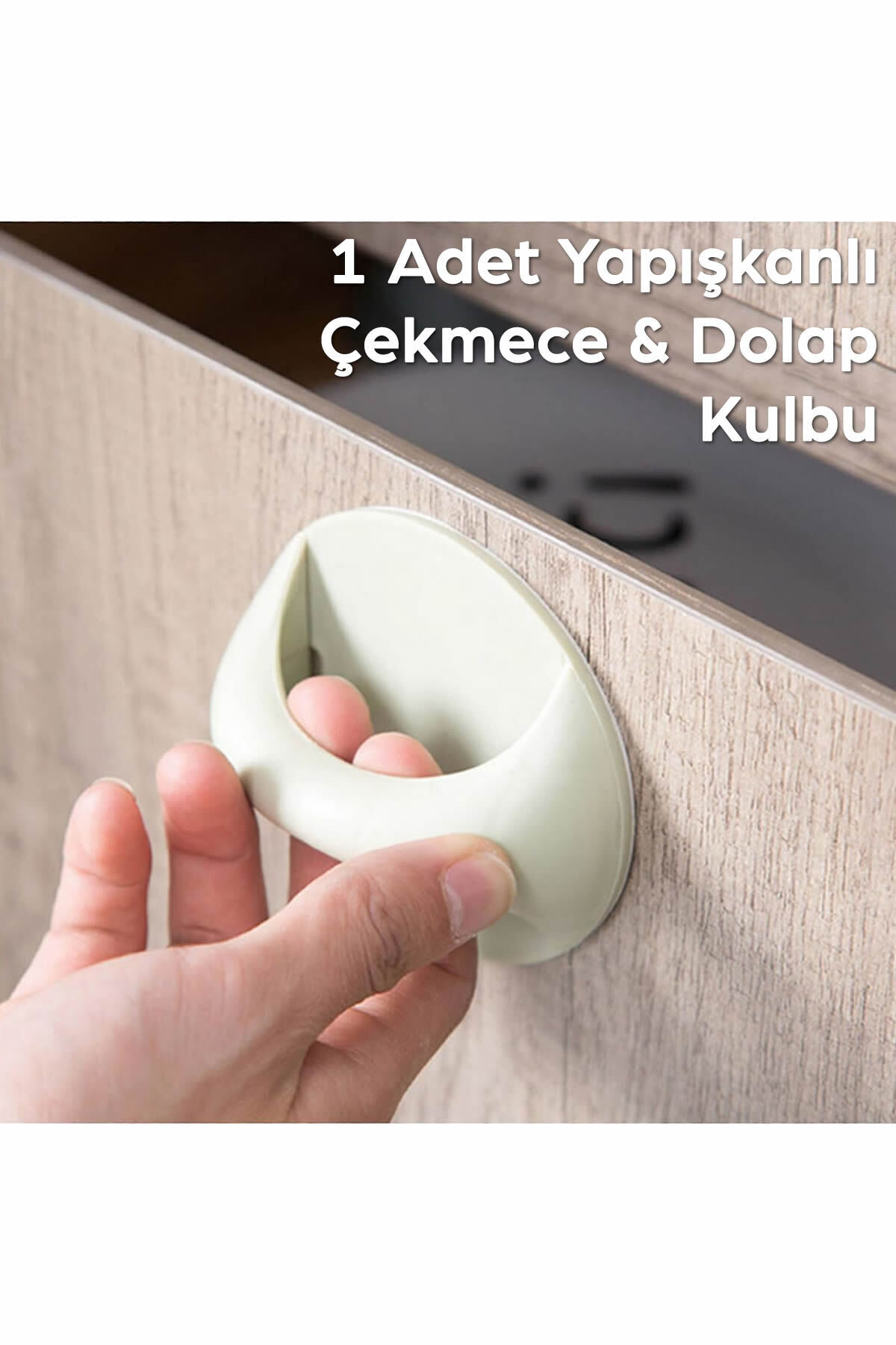 ARVALE 1 Adet Kendinden Yapışkanlı Anında Dolap Çekmece Kolu -karışık Renk