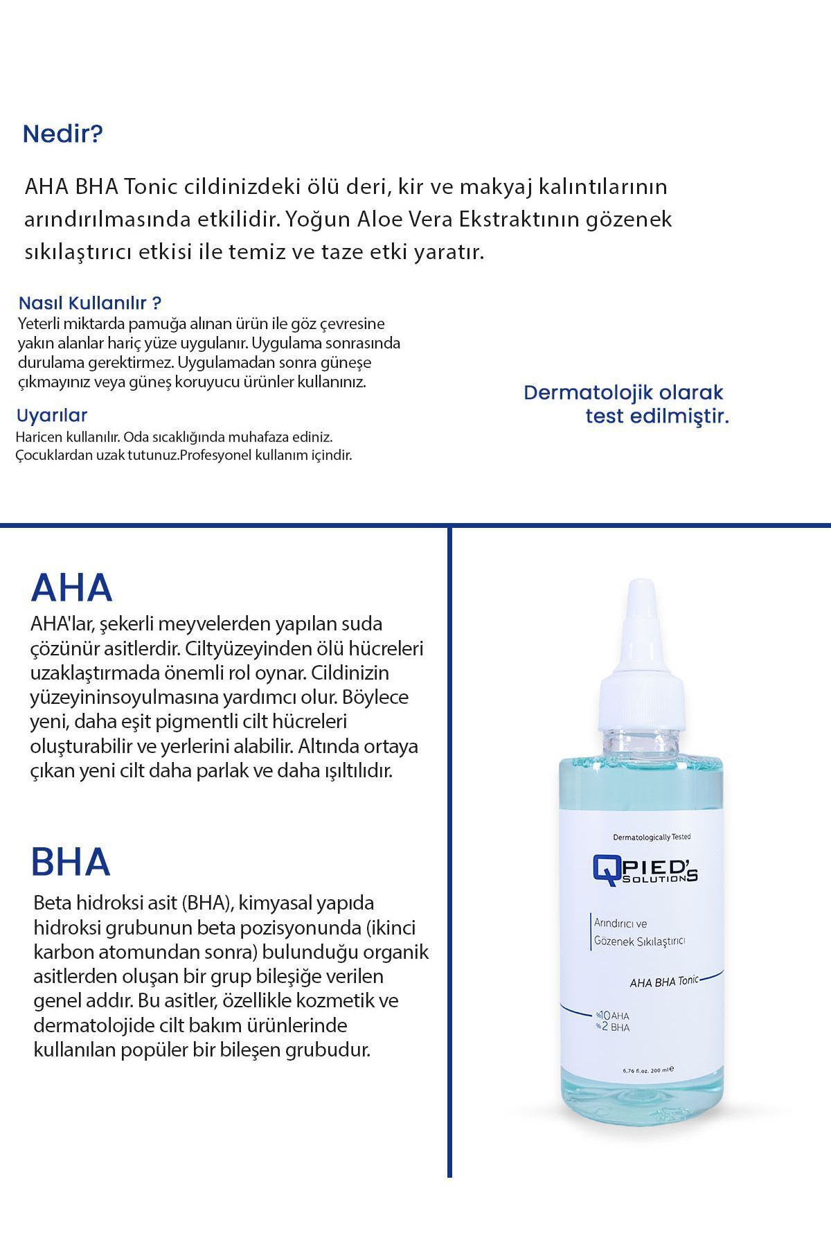 تونیک مراقبت از صورت (GLYCOLIC ACID-AHA-BHA) کرم مرطوب کننده صورت فشرده (هیالورونیک اسید-نیاسین آمید) Qpieds Solutions