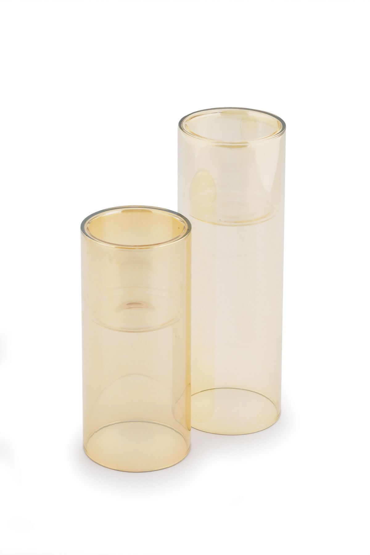 AngDesign 2'li Dekoratif Cam Mumluk&Vazo Bal-15 ve 20 cm