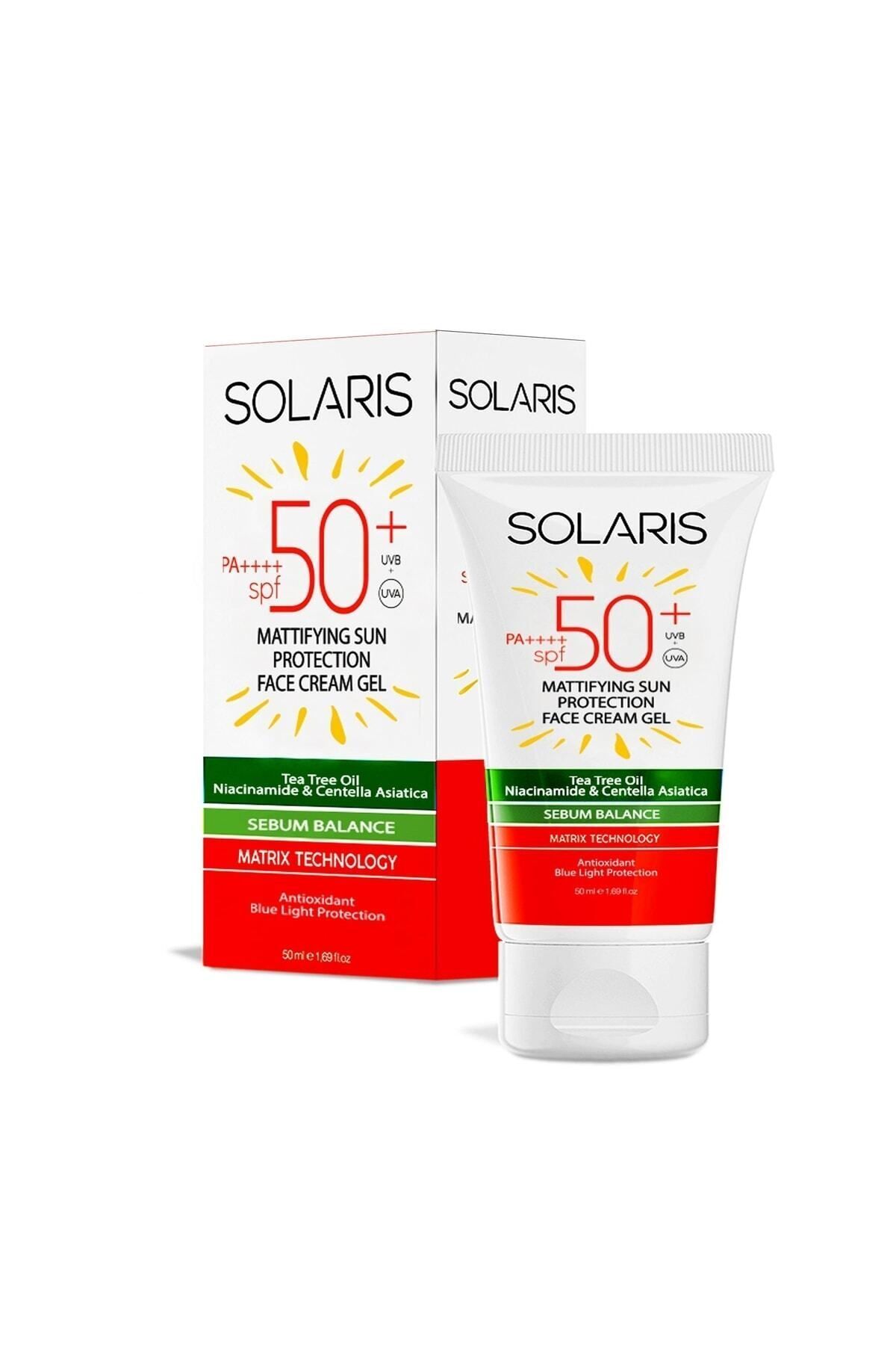 ژل ضد پیری مات فینیش ضد آفتاب Spf 50 برای انواع پوست های چرب (50 میلی لیتر) SOLARIS