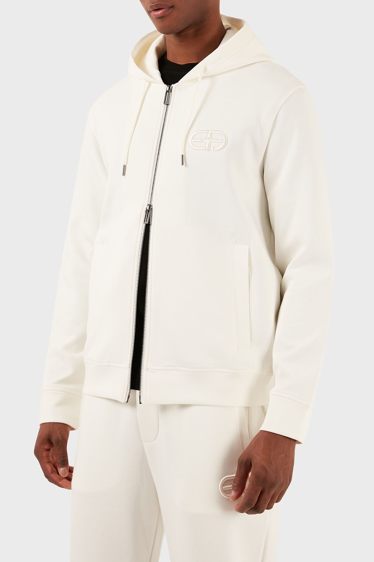 سویشرت مردانه سفید امپریو آرمانی | 8N1ML6 1JHSZ اورجینال - تصویر 2