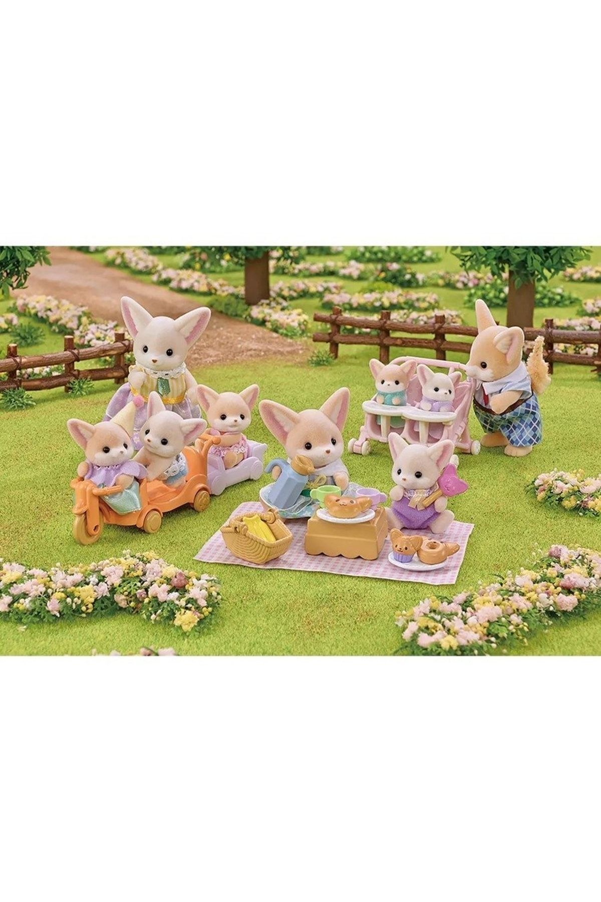 Genel Markalar Mstz Sylvanian Families Tilki K z Ve Bebekli Piknik Zncm Oyuncak