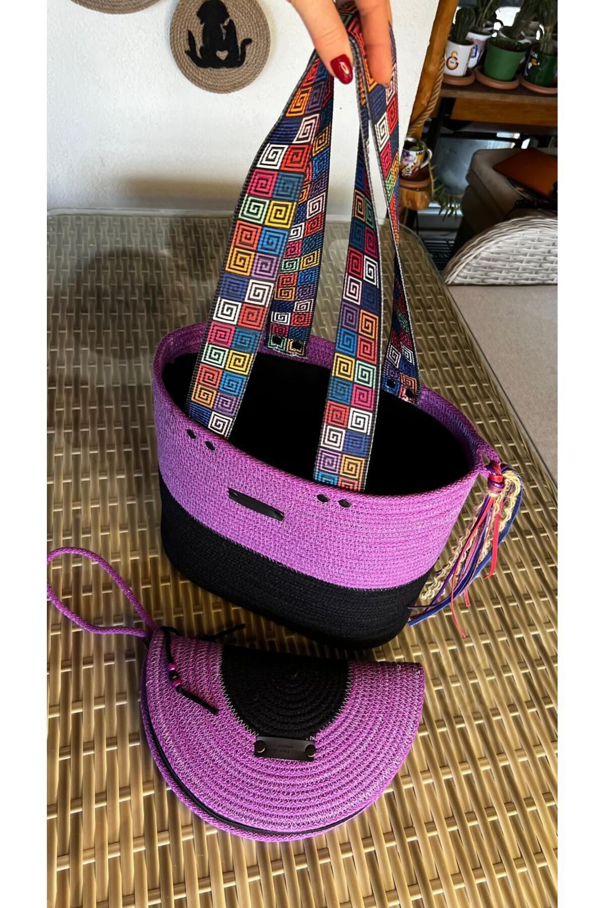 Gypsy 2-Piece Set Beach Bag , Handbag Clutch, Totebag, Women, Summer, Gift, Mother's Day