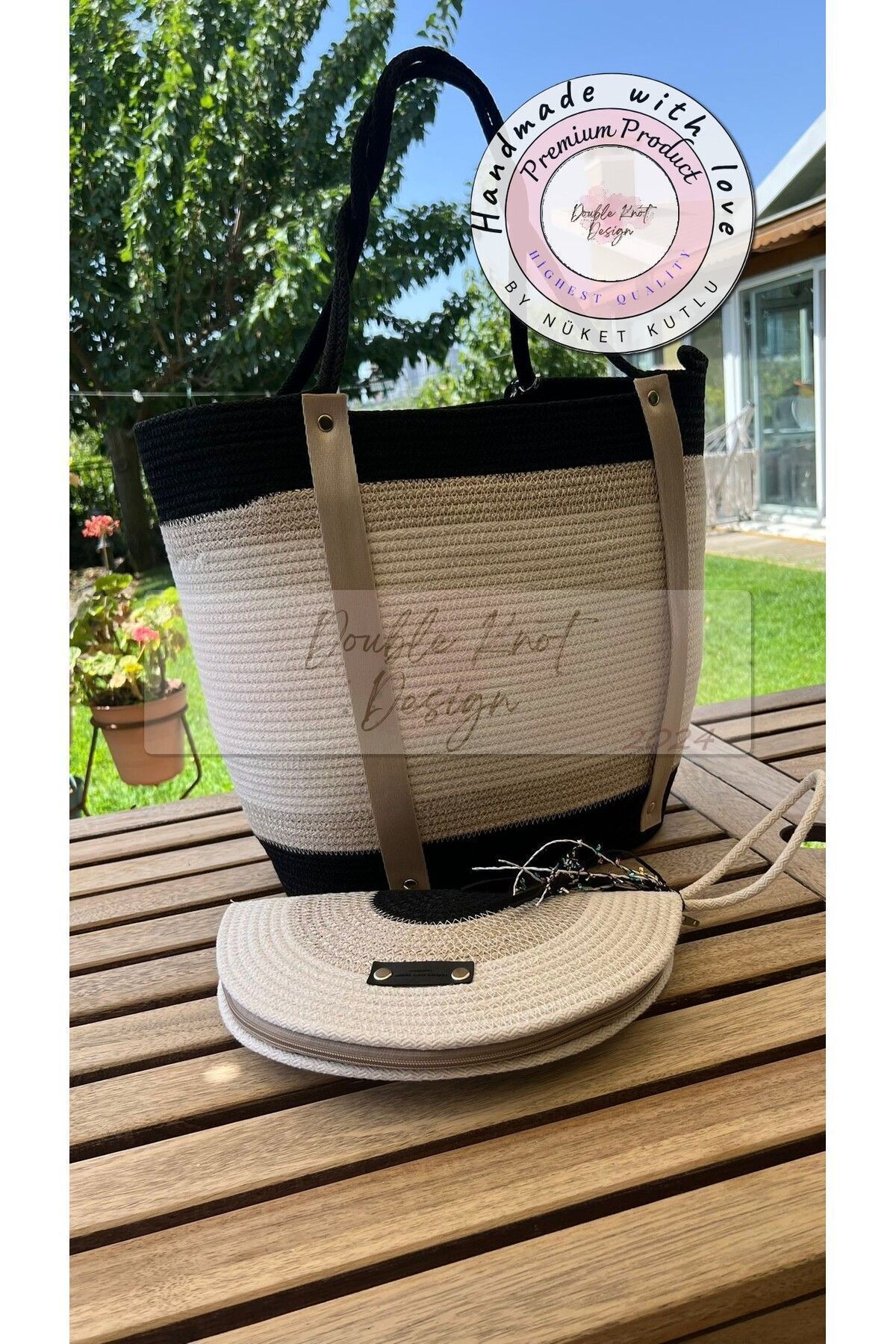 2pcs Set Beach Handbag Clutch Totebag Women Bag Summer  Gift