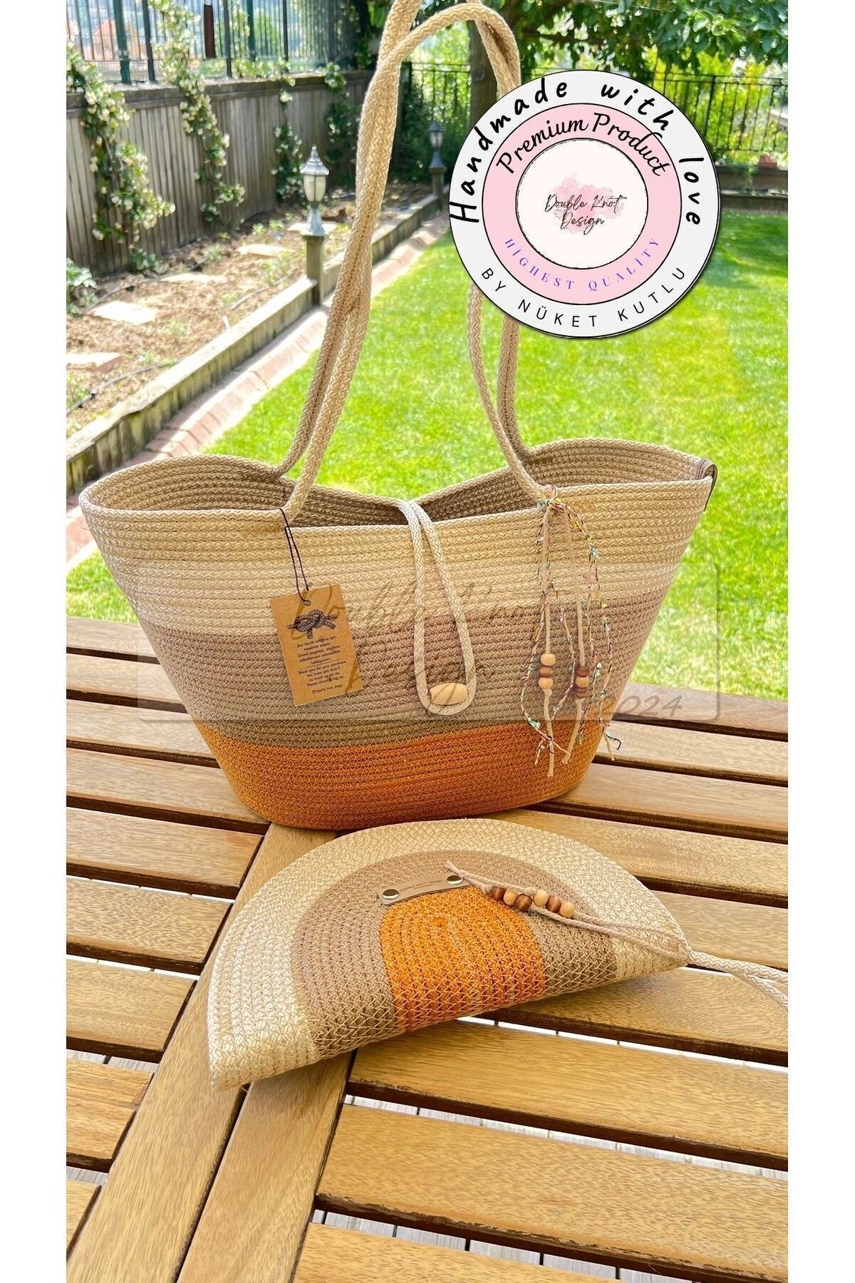 Mare 2-Piece Set Beach Bag , Handbag Clutch, Totebag, Women's Bag, Summer, Gift