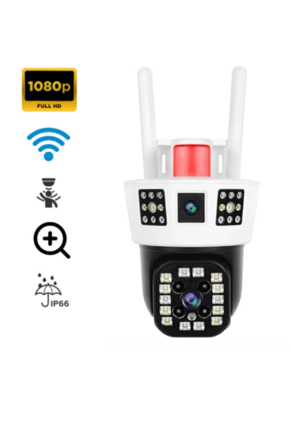 ATAsoft ELEKTRONİK Since 2021 Blm-60 4 Mp 4K Hd Gece Görüşlü 2.4G Sd Kart Girişli Çift Lensli Kamera blm60