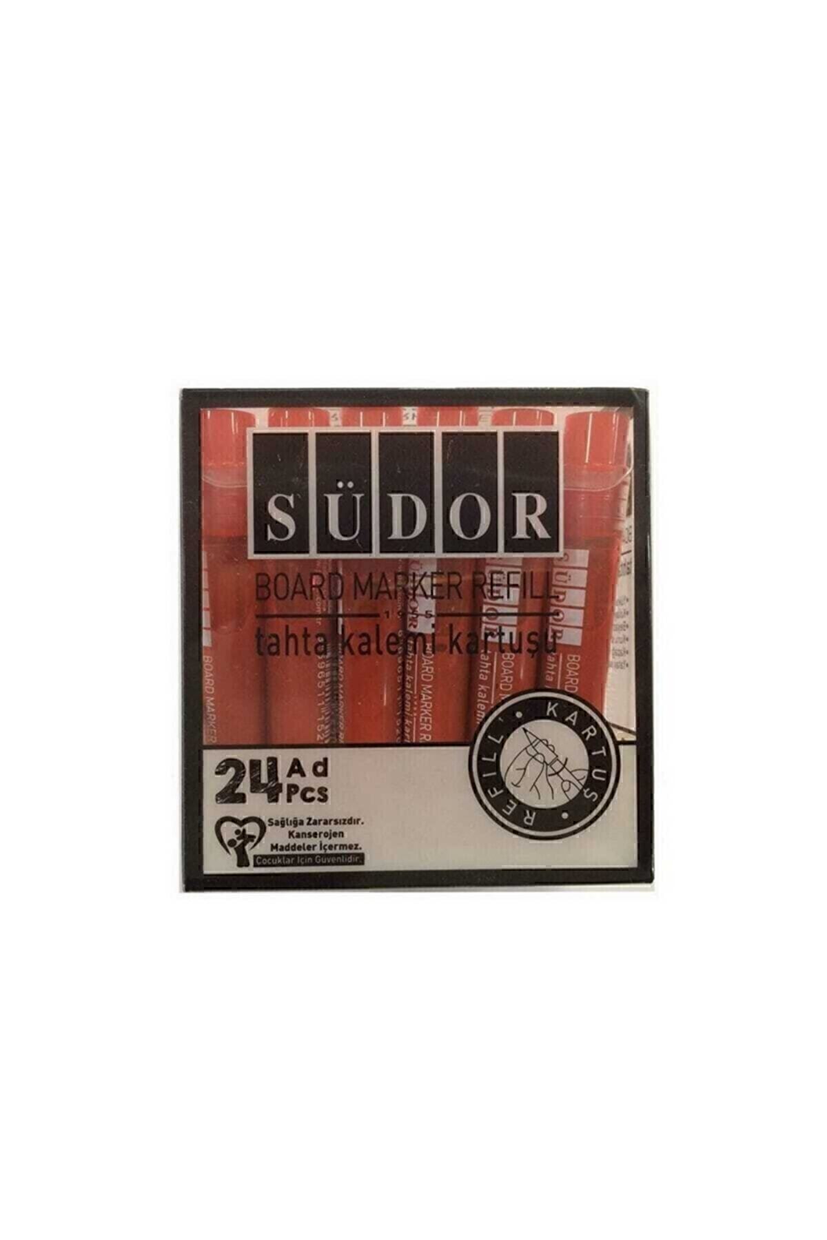 Südor Beyaz Tahta Kalemi Tüpü Kırmızı Kartuş 24 Lü Kutu