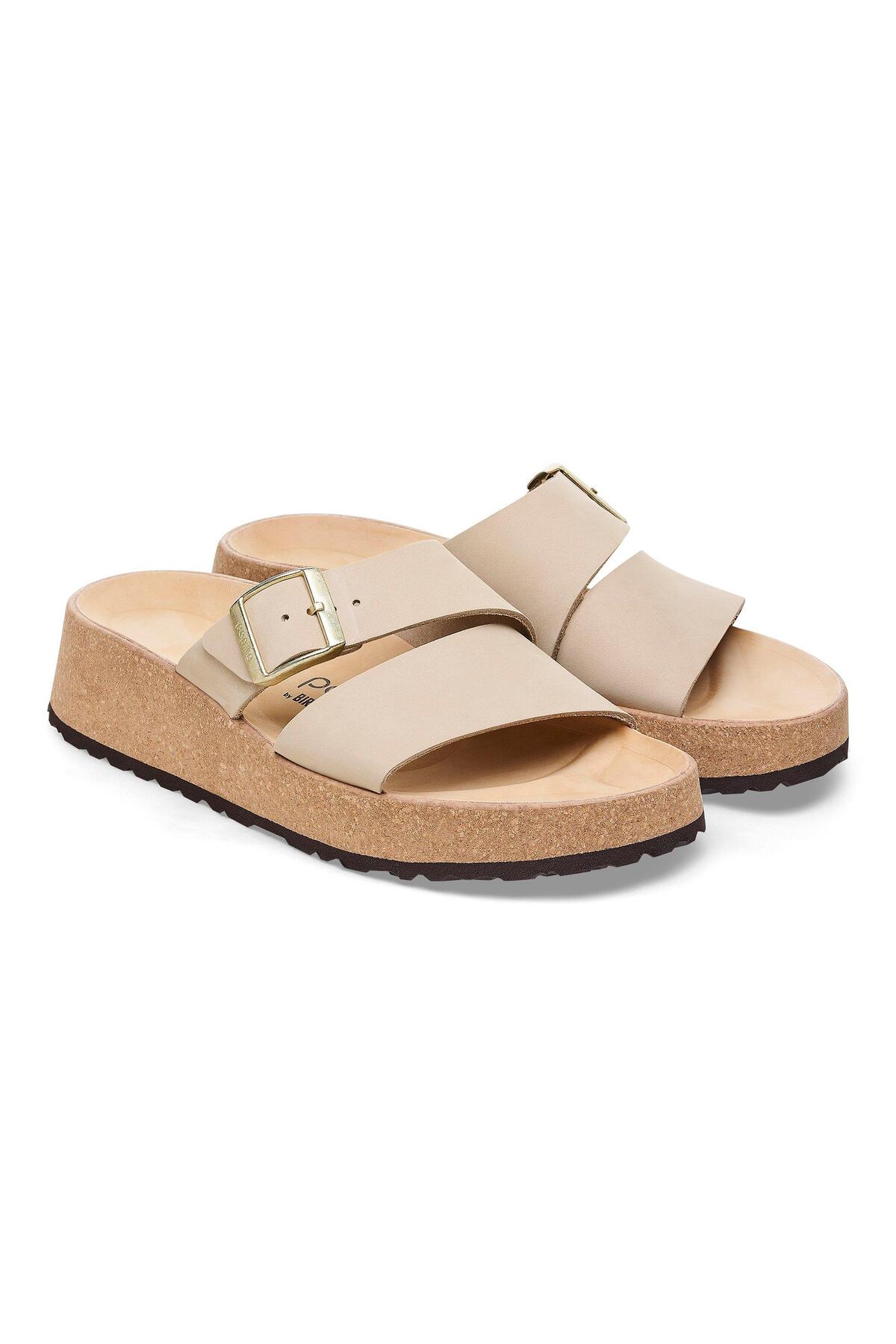 دمپایی بیرکن استاک زنانه  بژ  راسته      لباس خانگی | Birkenstock 1026974 - تصویر 6